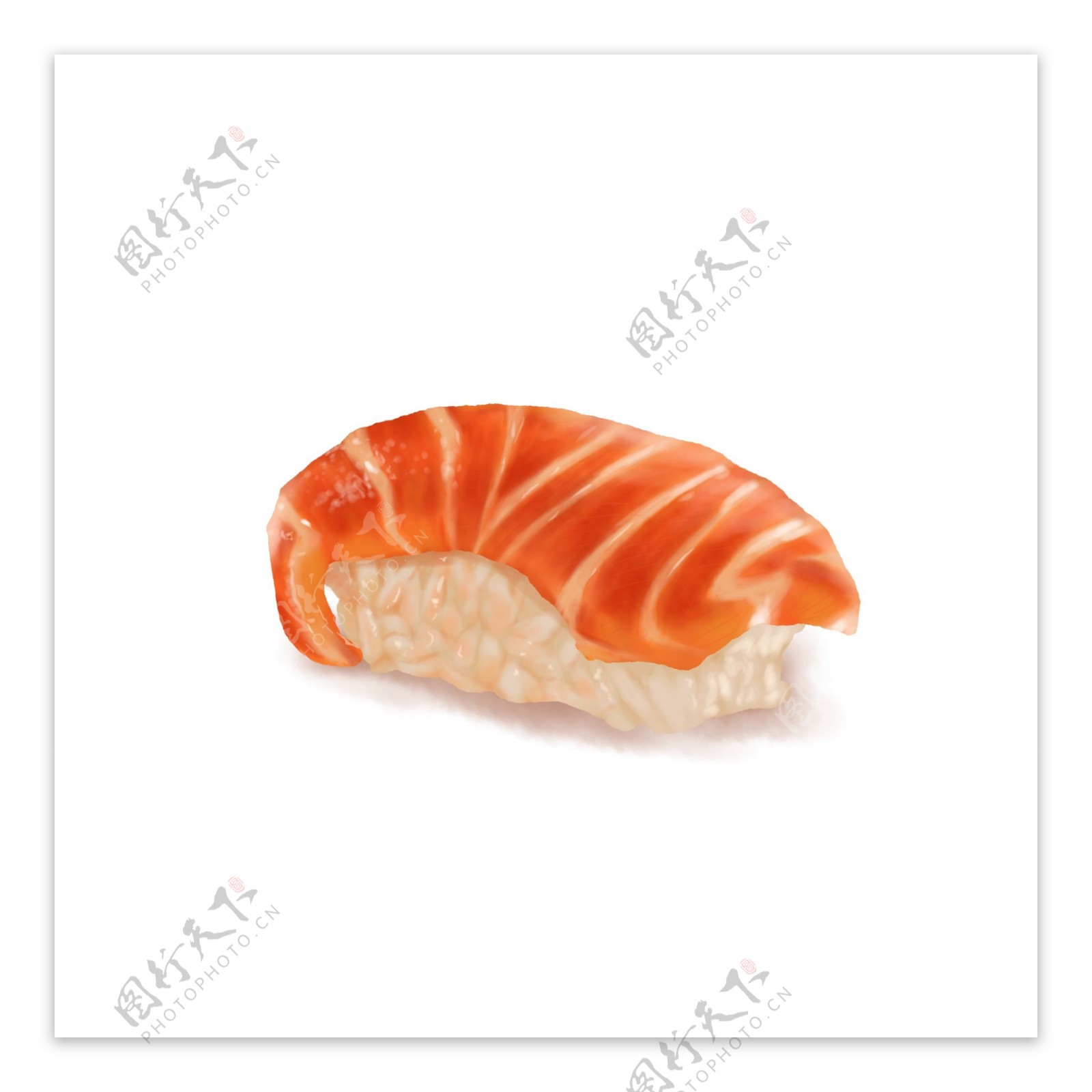 手绘美食日料海鲜三文鱼寿司元素3
