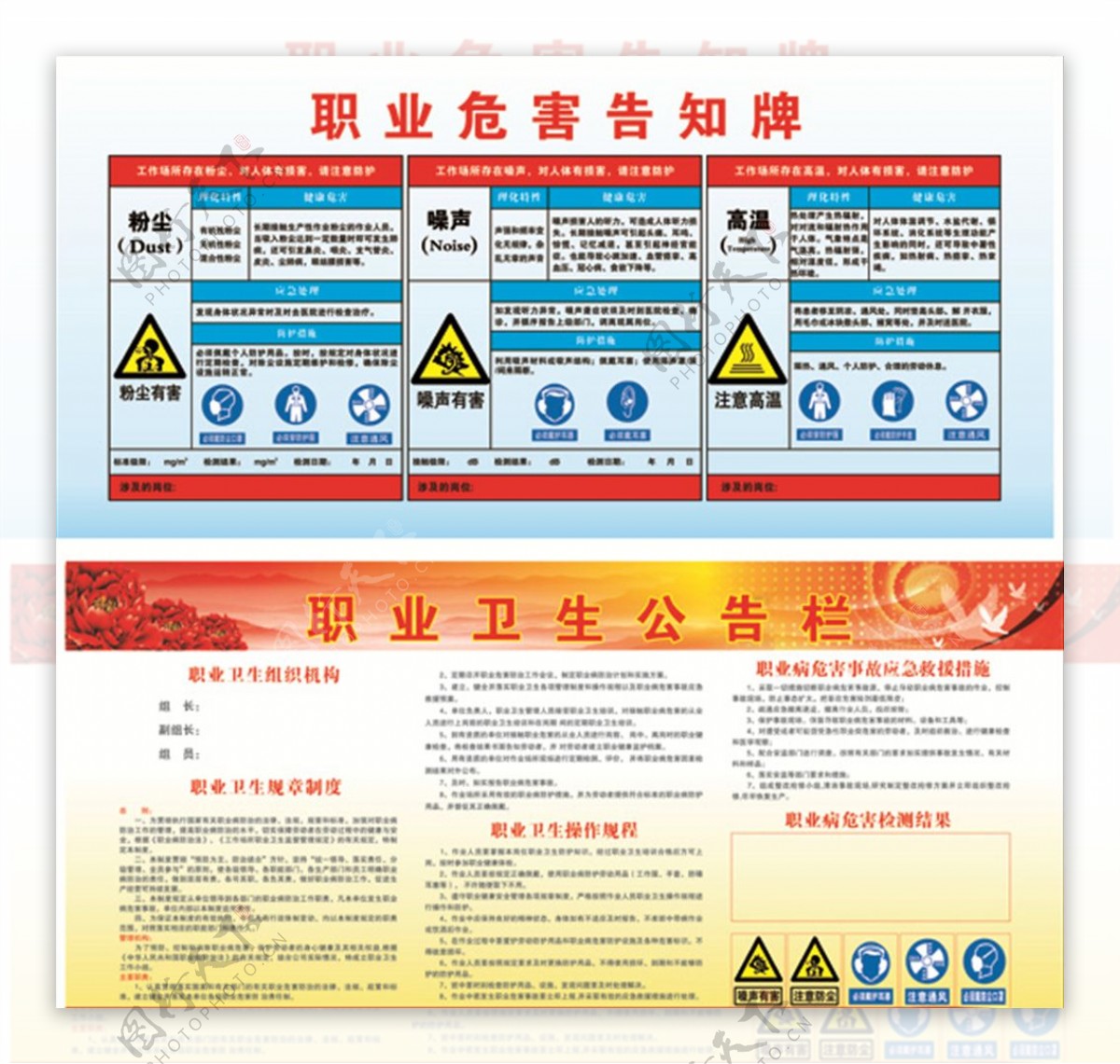 职业危害告知牌及安全宣传