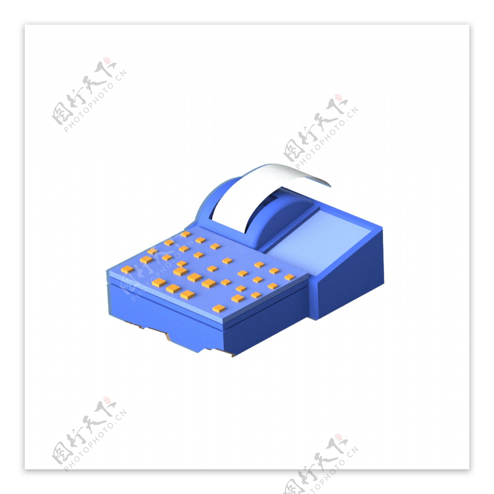 2.5d立体精致印钞机元素可商用