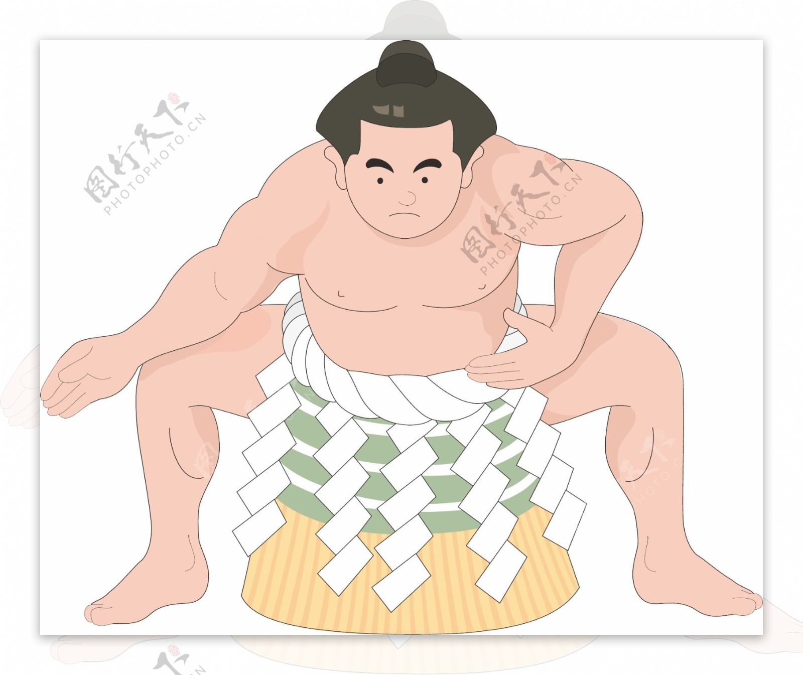 手绘日本相扑运动员图片素材-编号29384516-图行天下