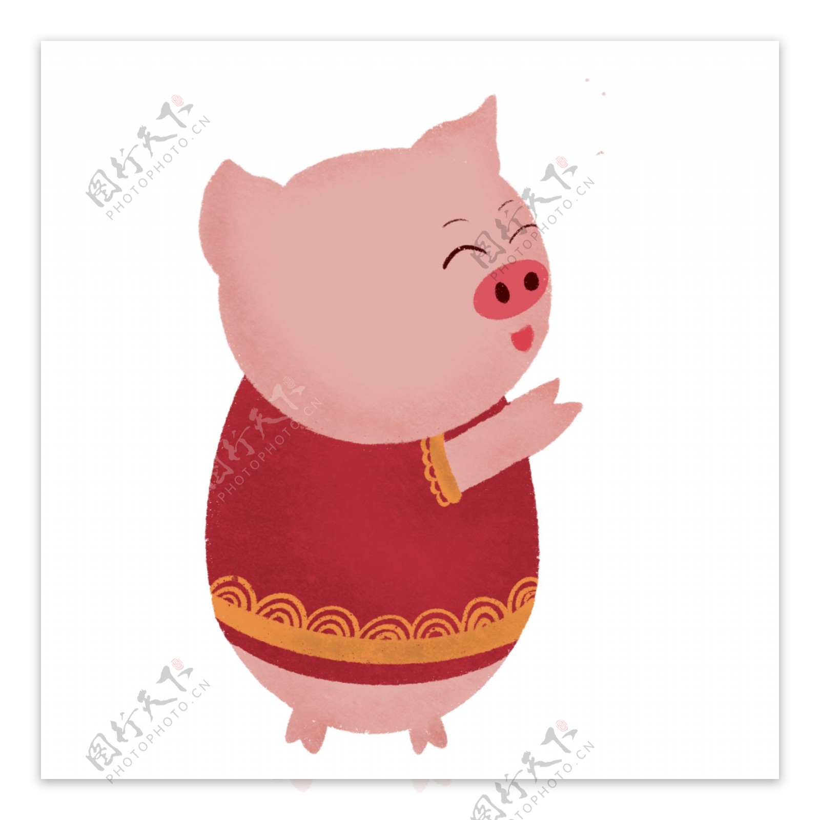 中国风2019猪年形象元素设计