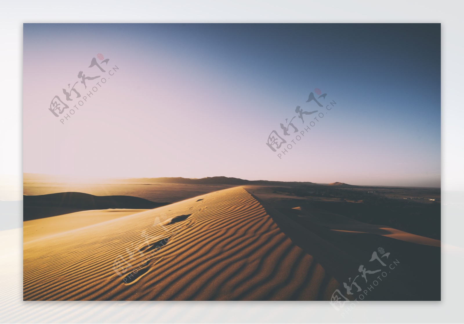 美丽沙漠夕阳风景图片素材-编号26689996-图行天下