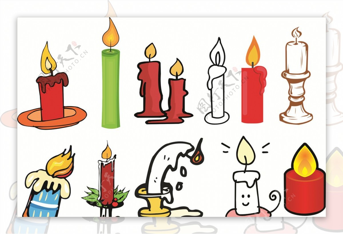 卡通蜡烛生日快乐背景图片素材免费下载 - 觅知网