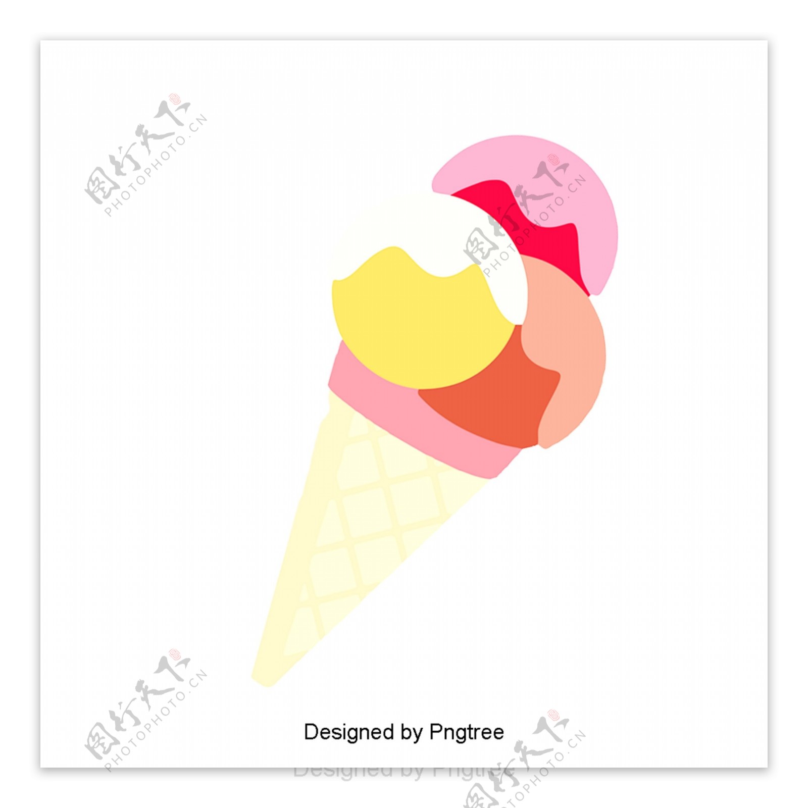 卡通手绘甜点冰淇淋