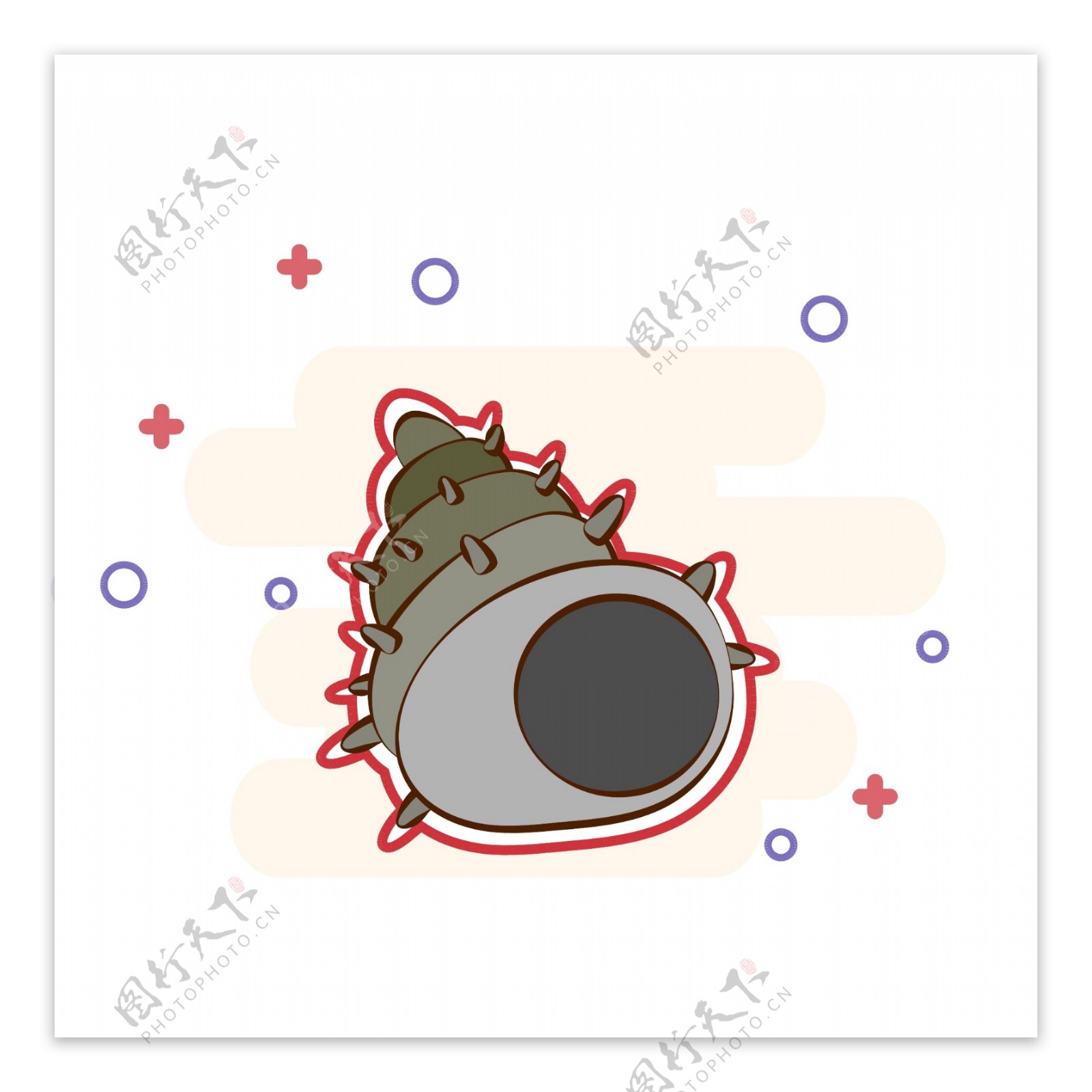原创矢量卡通海螺可商用