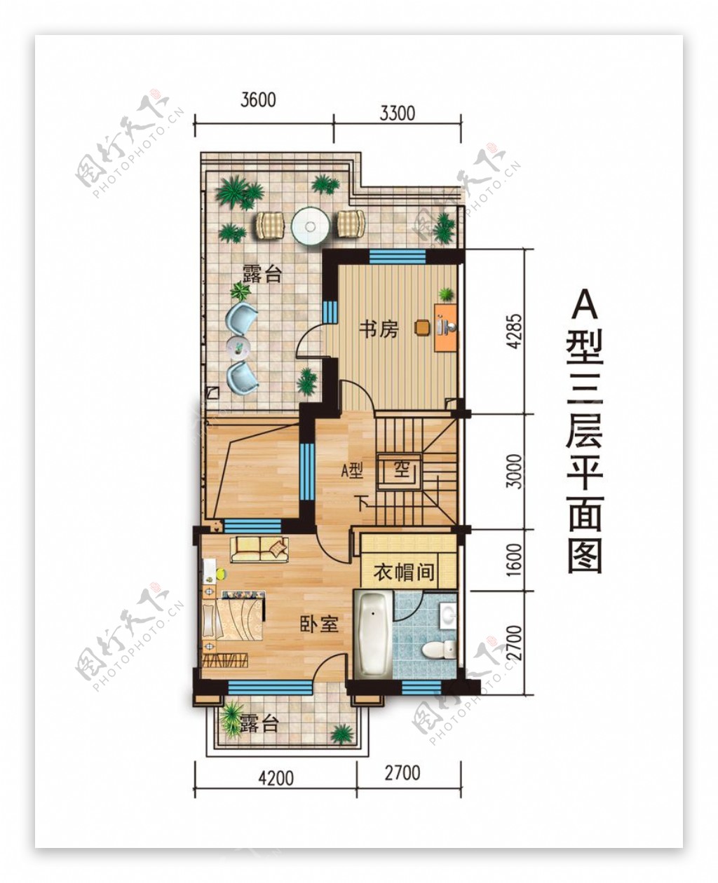 房地产psd分层户型图