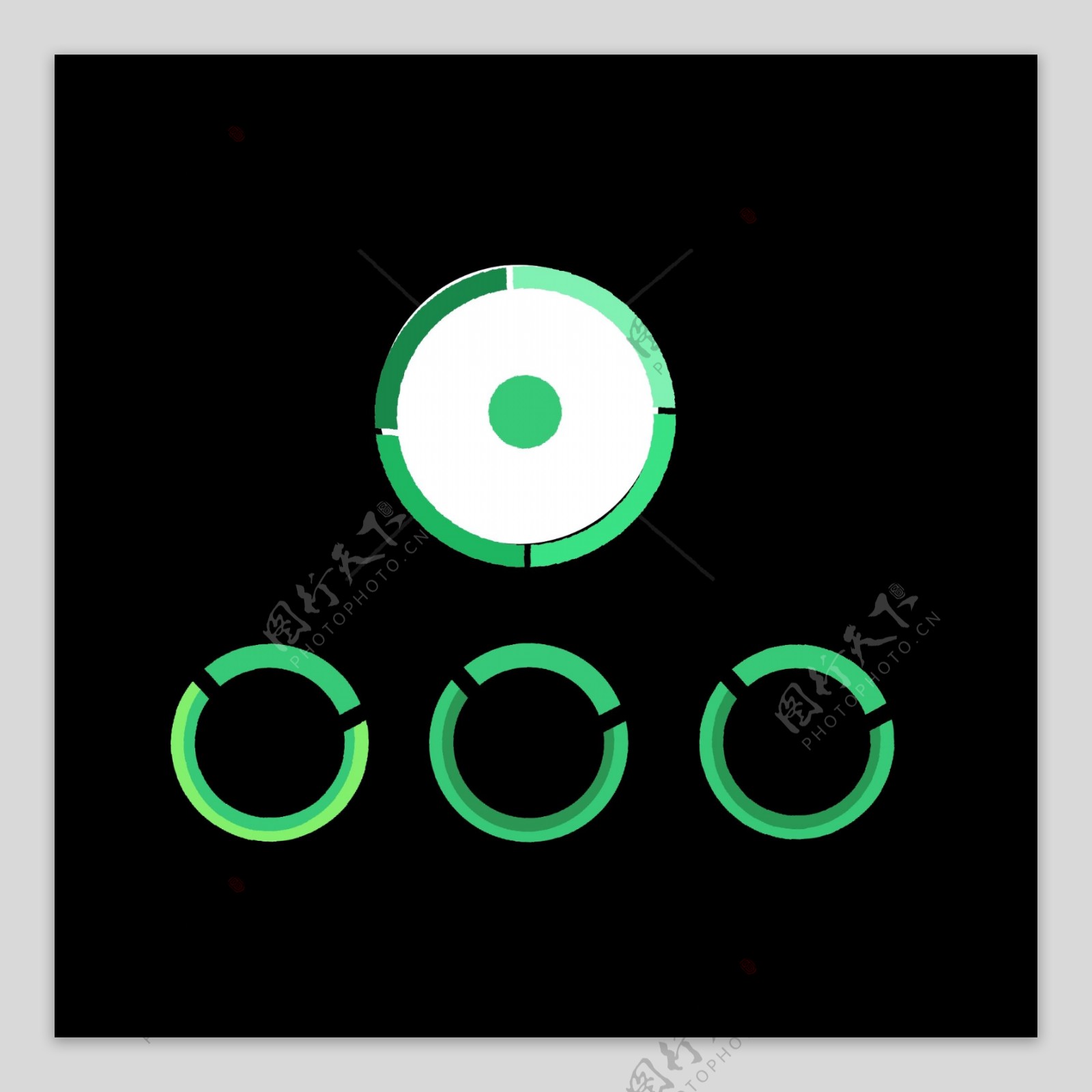 绿色圆形分类图标