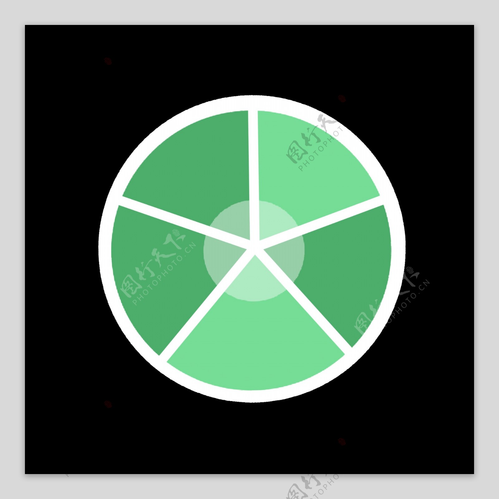 绿色圆形分类标识