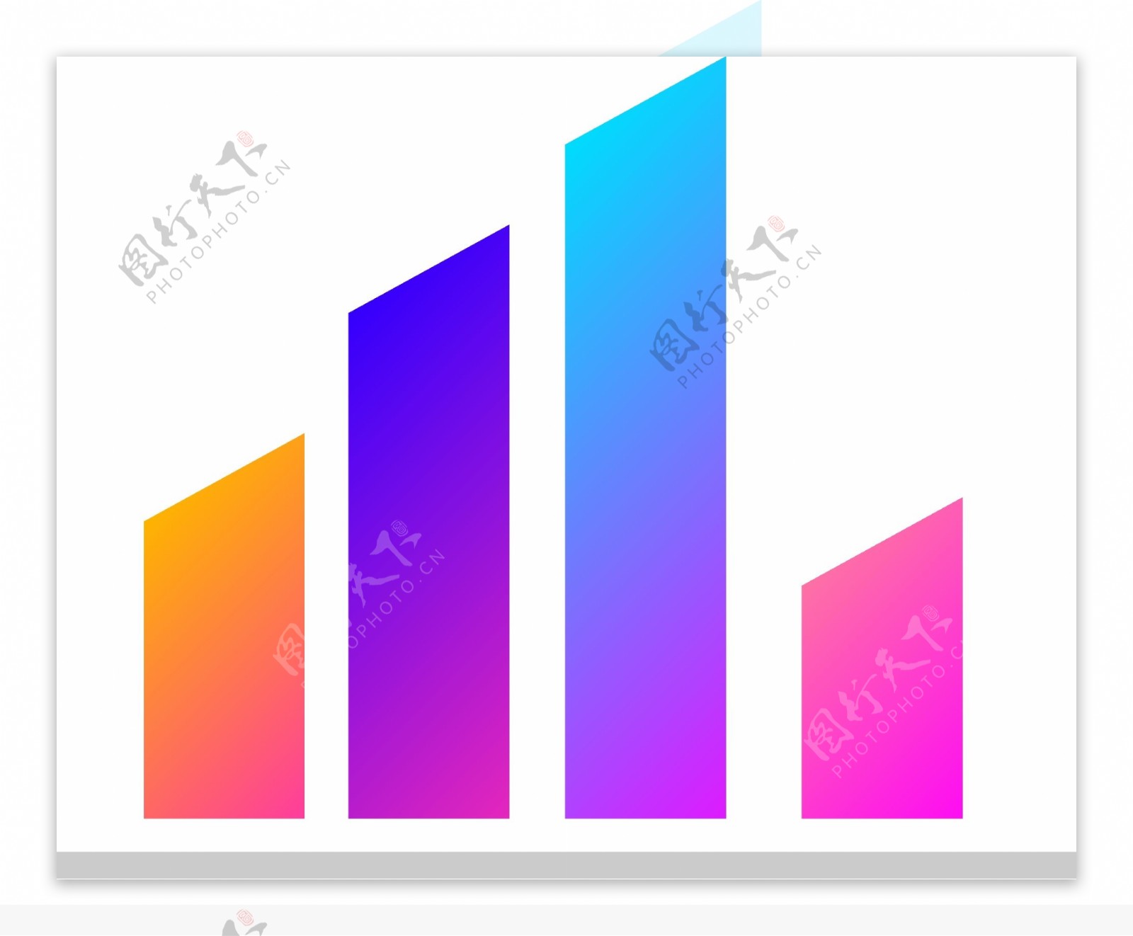 创意渐变条形PPT简约素材