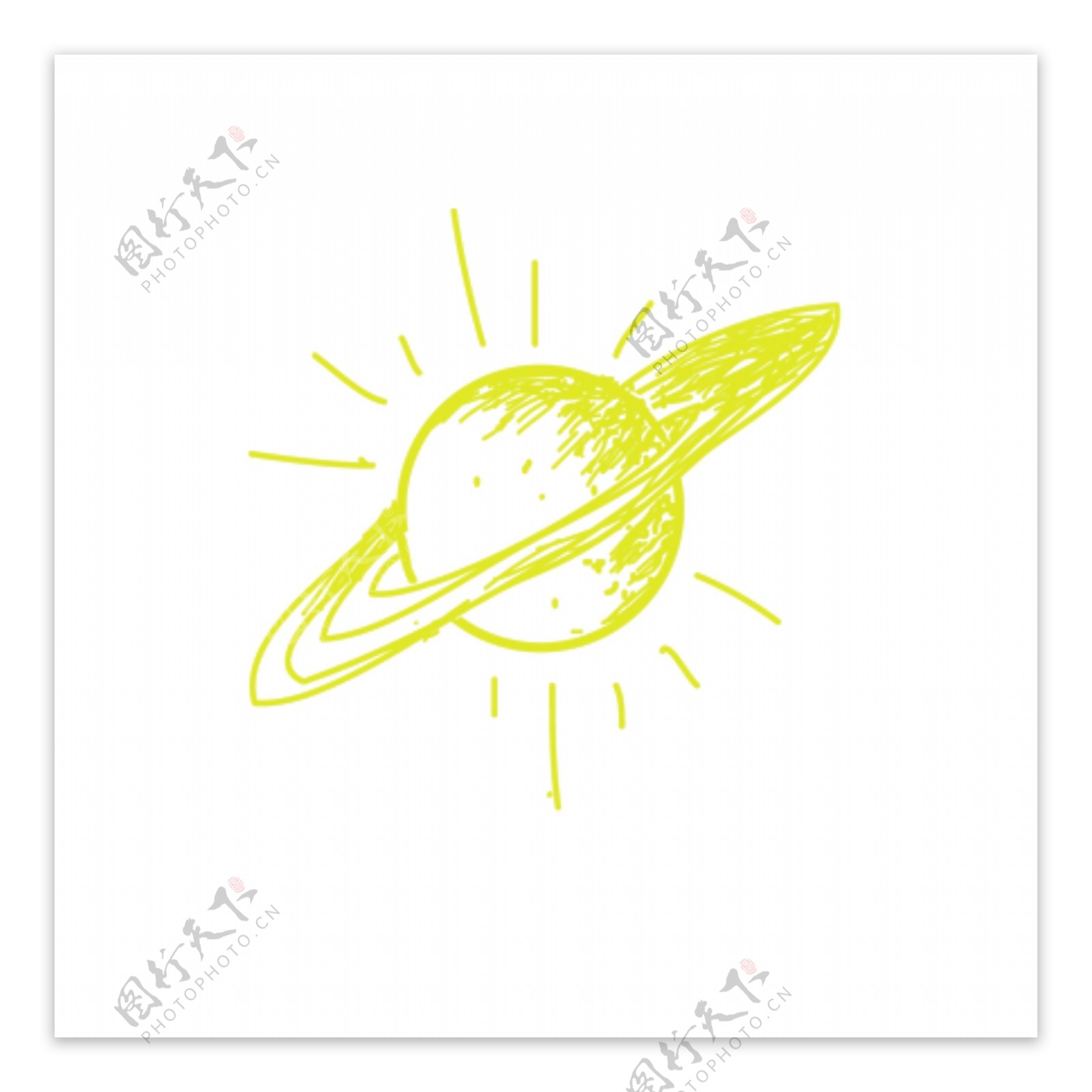 黄色闪烁土星元素