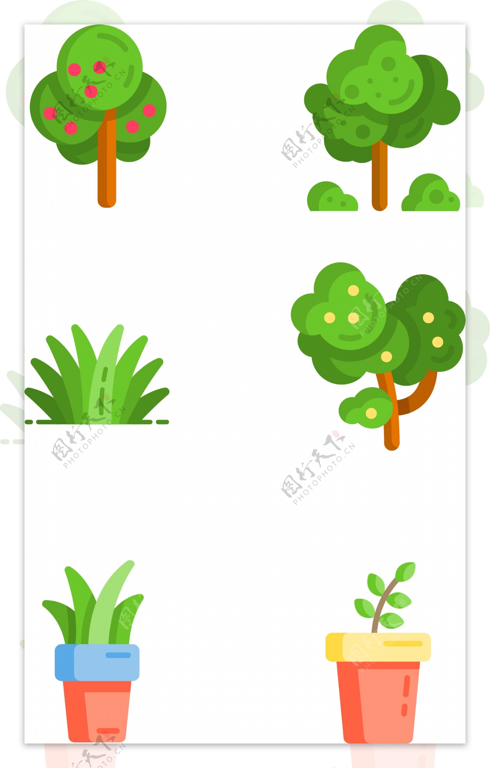 花草树木植物图标