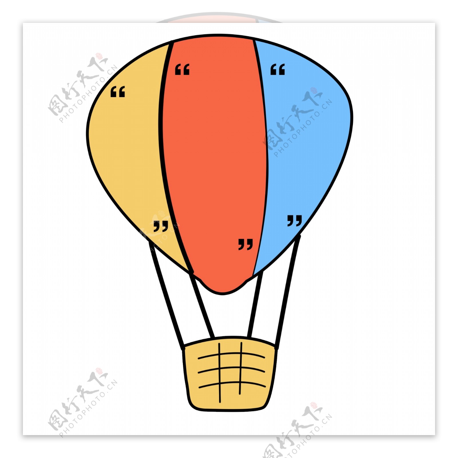 热气球边框对话框文本框