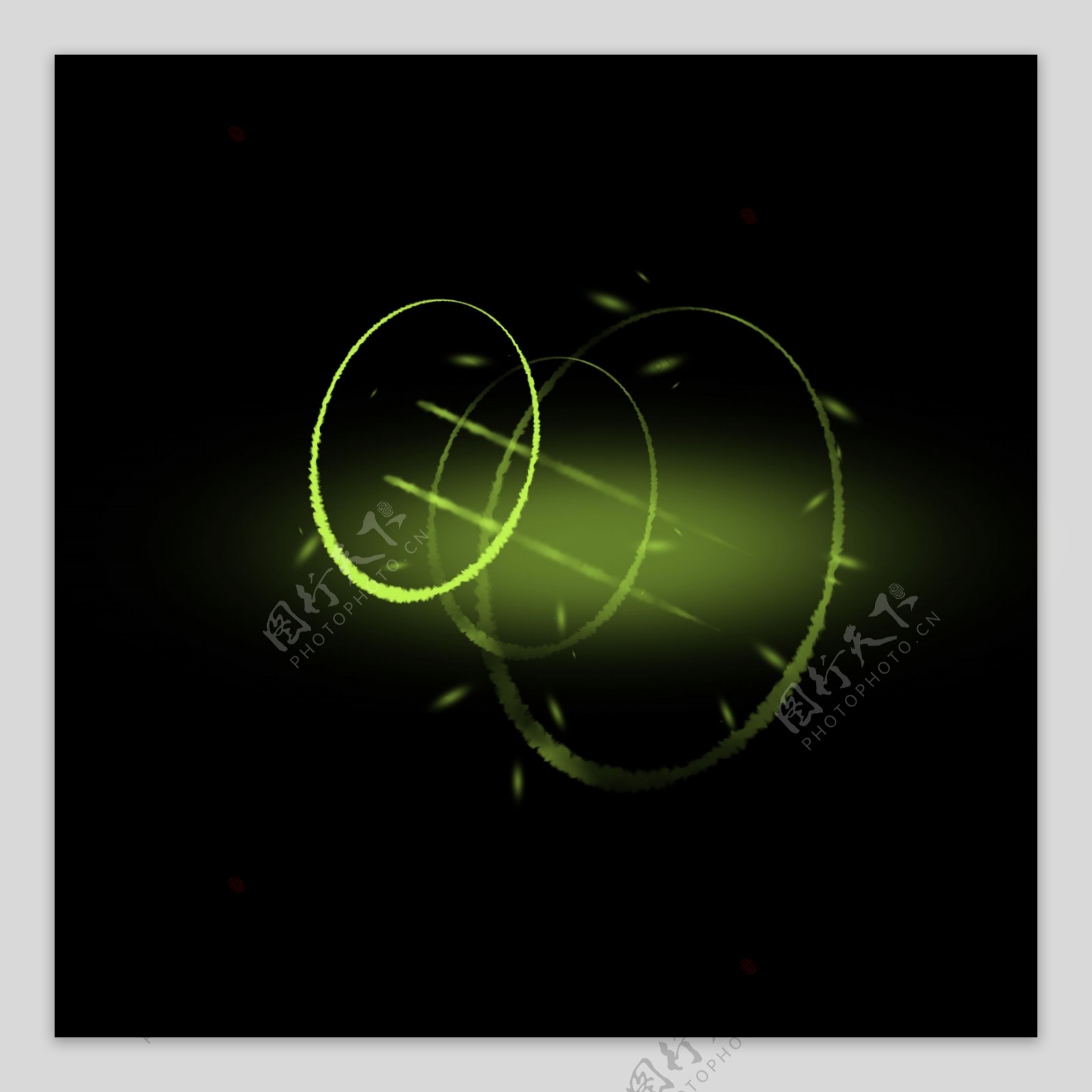 绿色炫彩光效视觉光圈