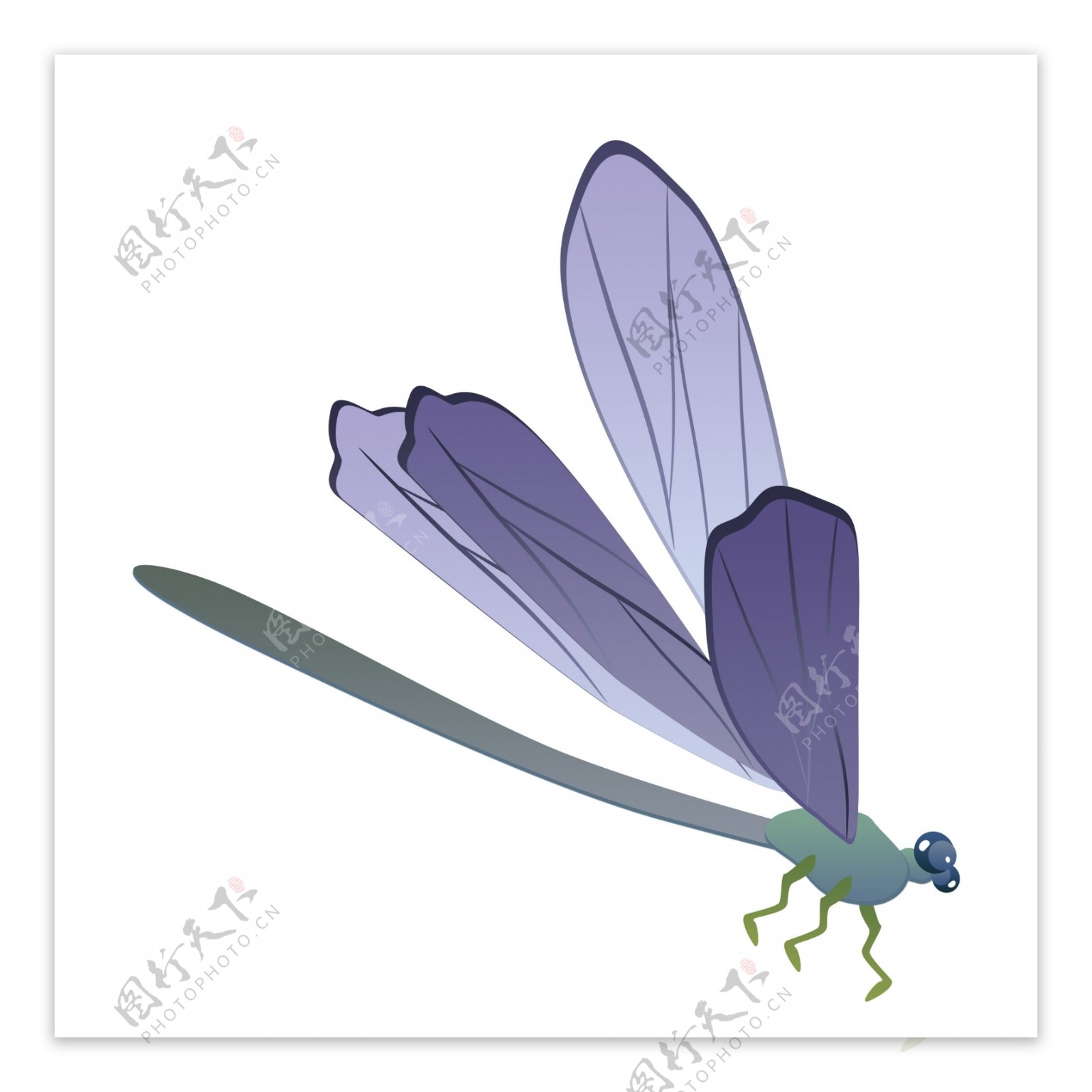 昆蟲 蜻蜓 翅膀 藍色卡通蜻蜓插畫, 蜻蜓剪貼畫, 昆蟲, 蜻蜓飛蟲素材圖案，PSD和PNG圖片免費下載