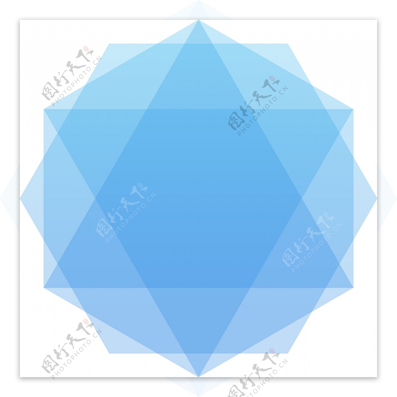 蓝色六边形叠加矢量素材
