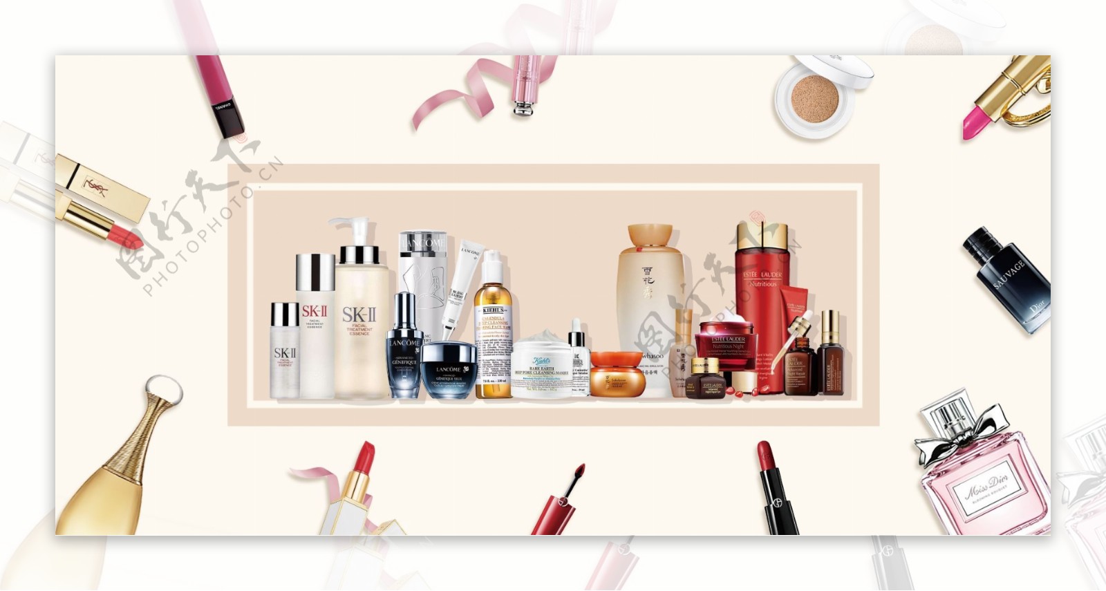 化妆品彩妆口红活动海报展板全球