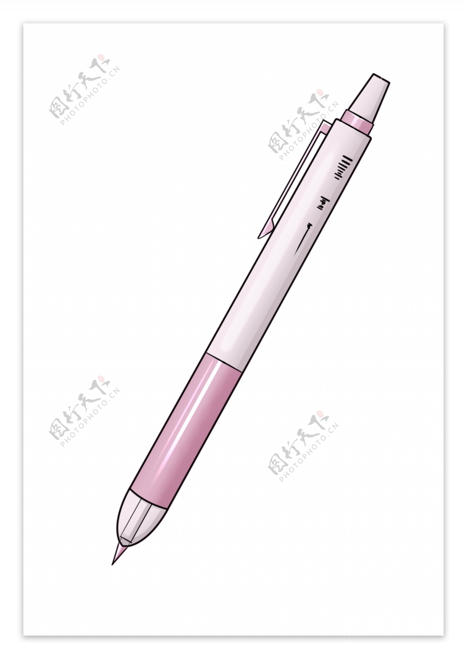 粉色的自动铅笔插画