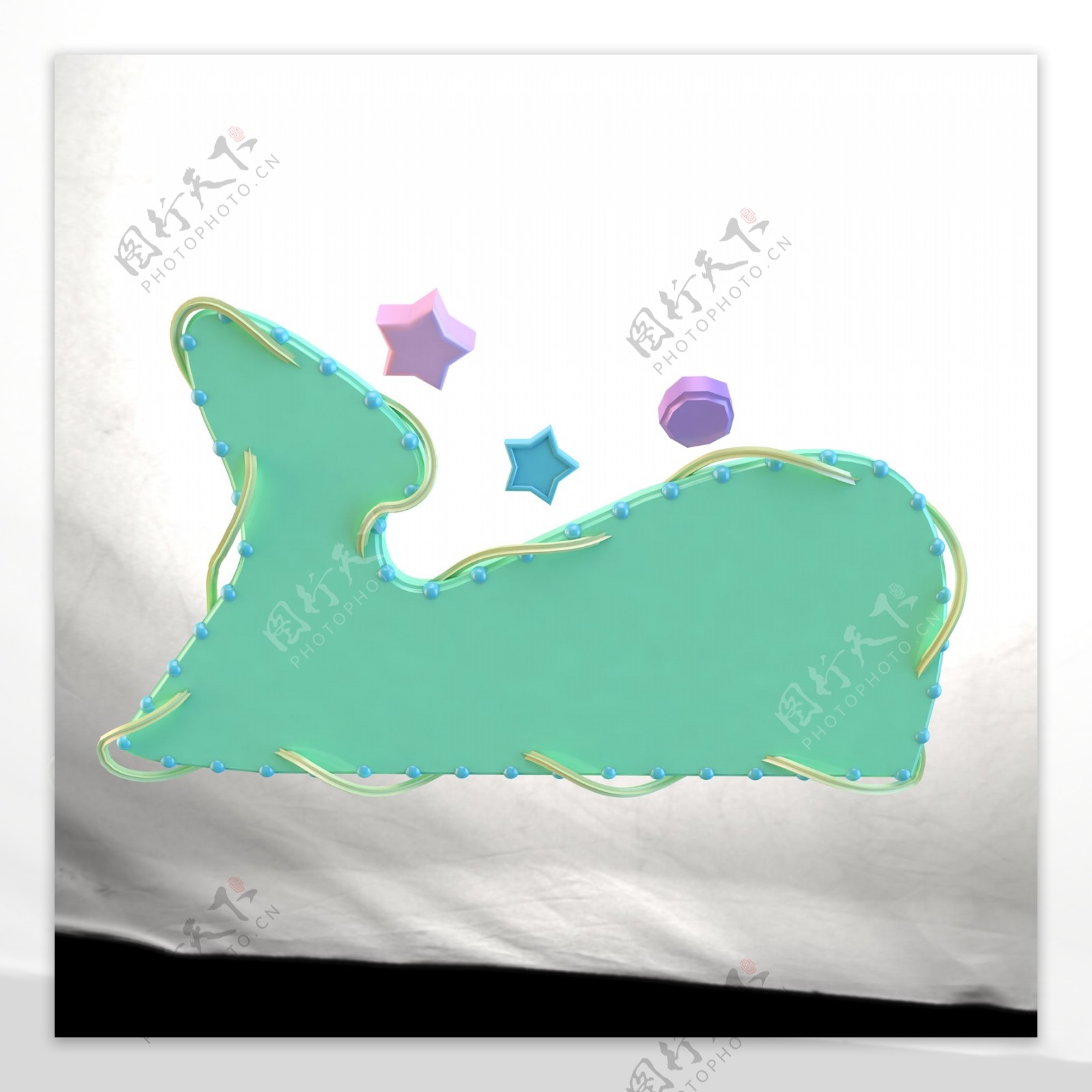 创意海豚星星气泡边框