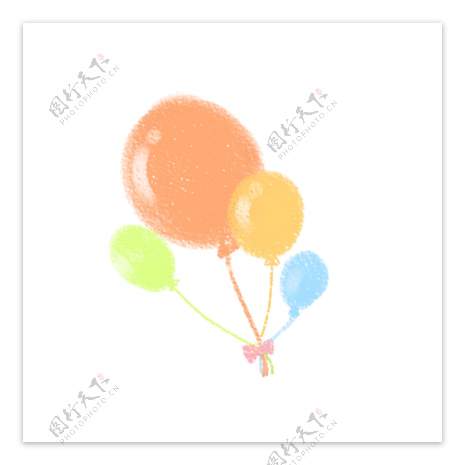彩色的气球免抠图