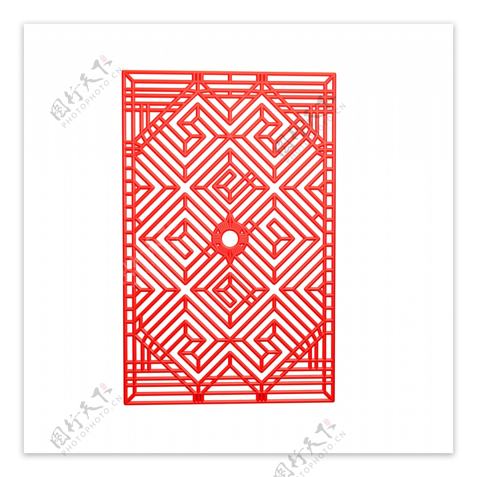 中国风红色剪纸装饰
