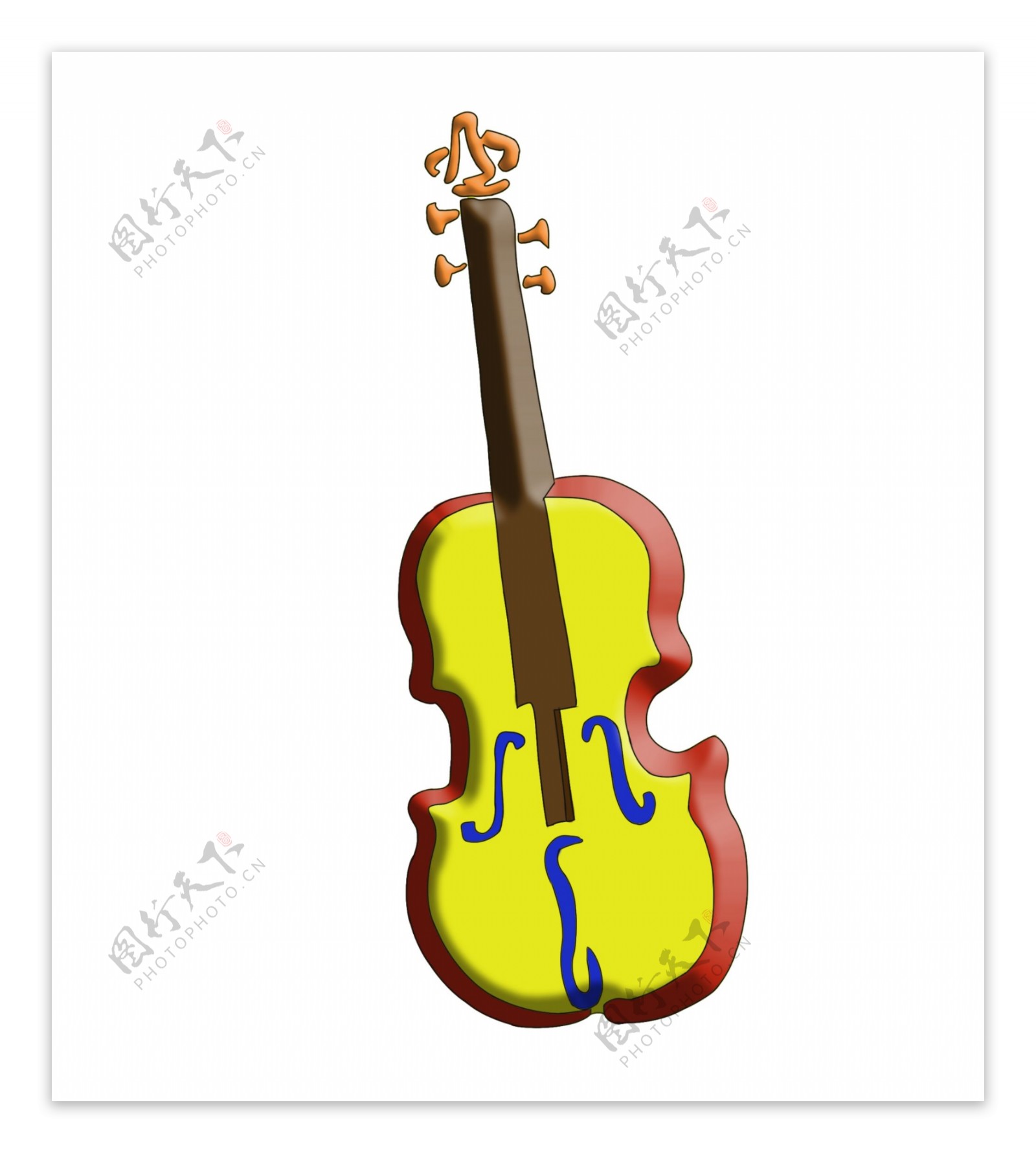 小提琴的乐器插画