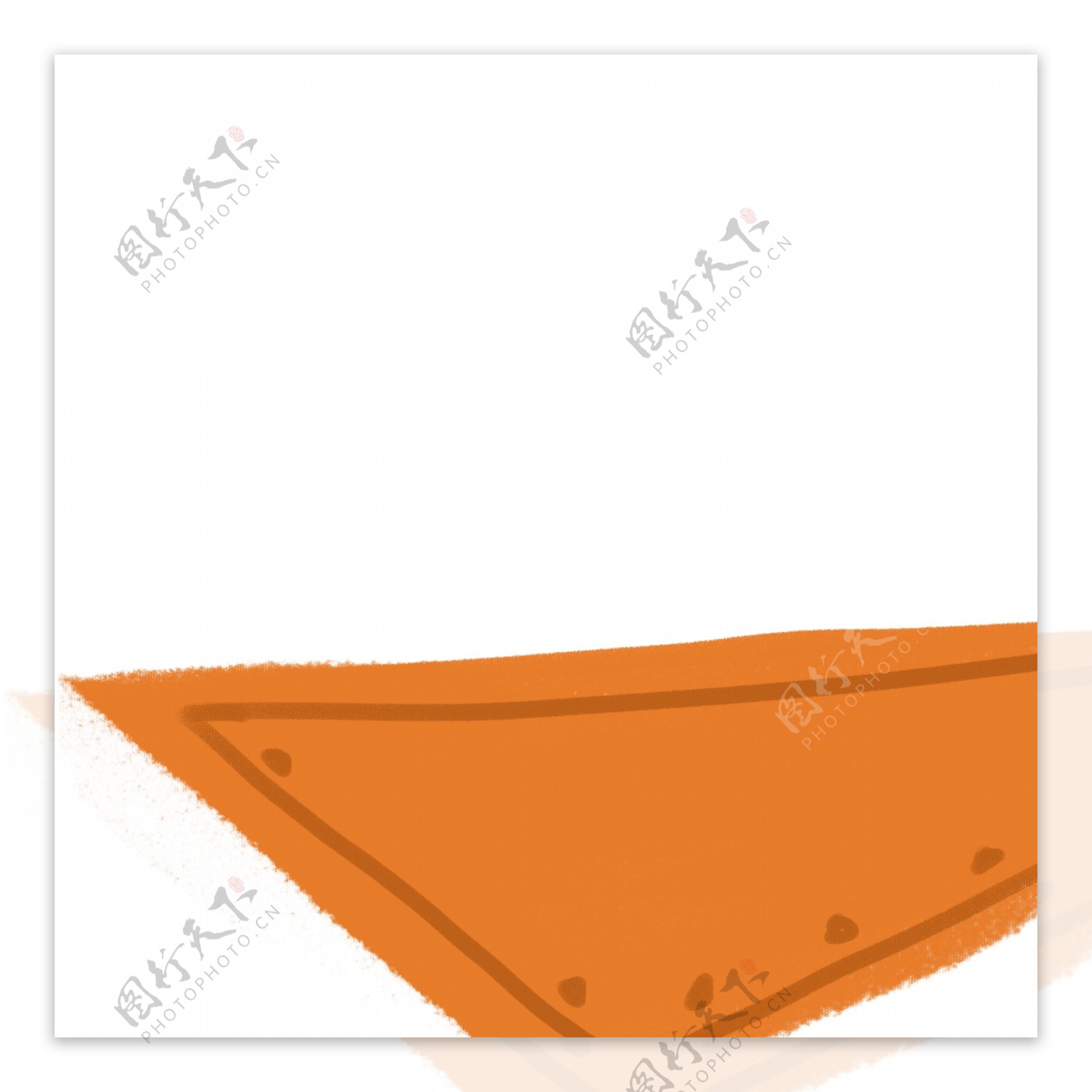 橙色地毯卡通png素材