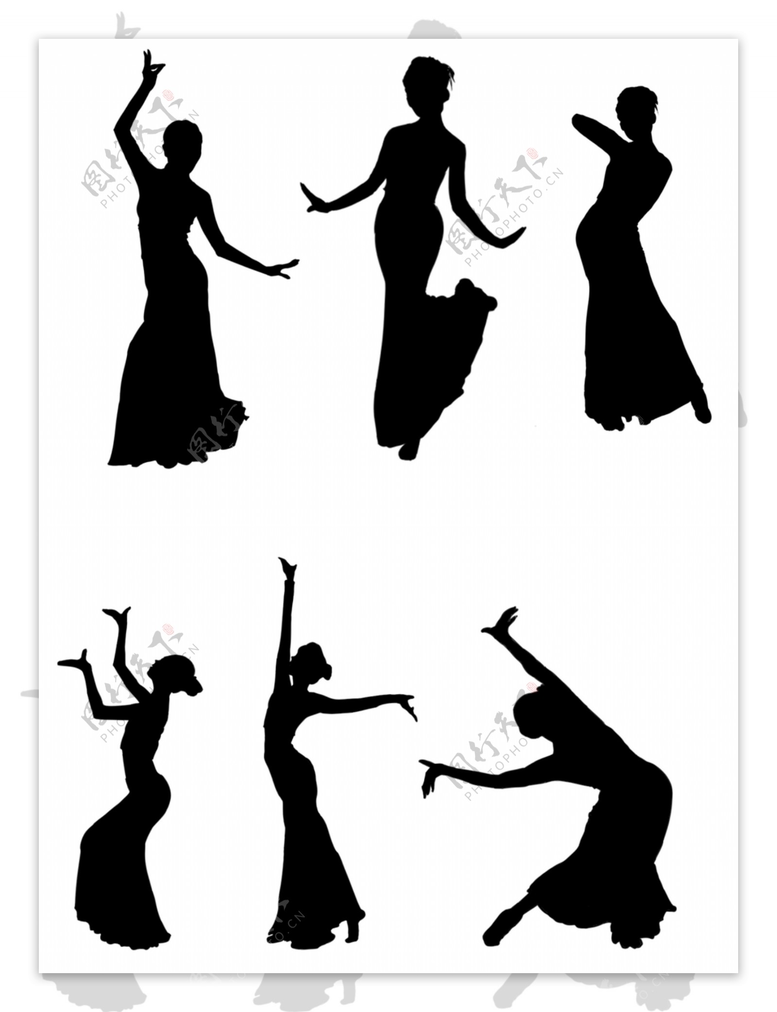 傣族曼妙舞蹈动作元素图片