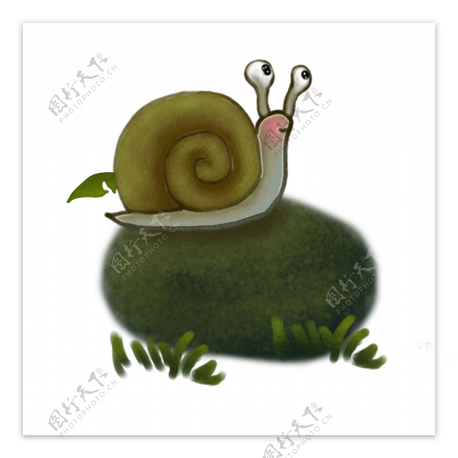 卡通涂鸦小蜗牛图案