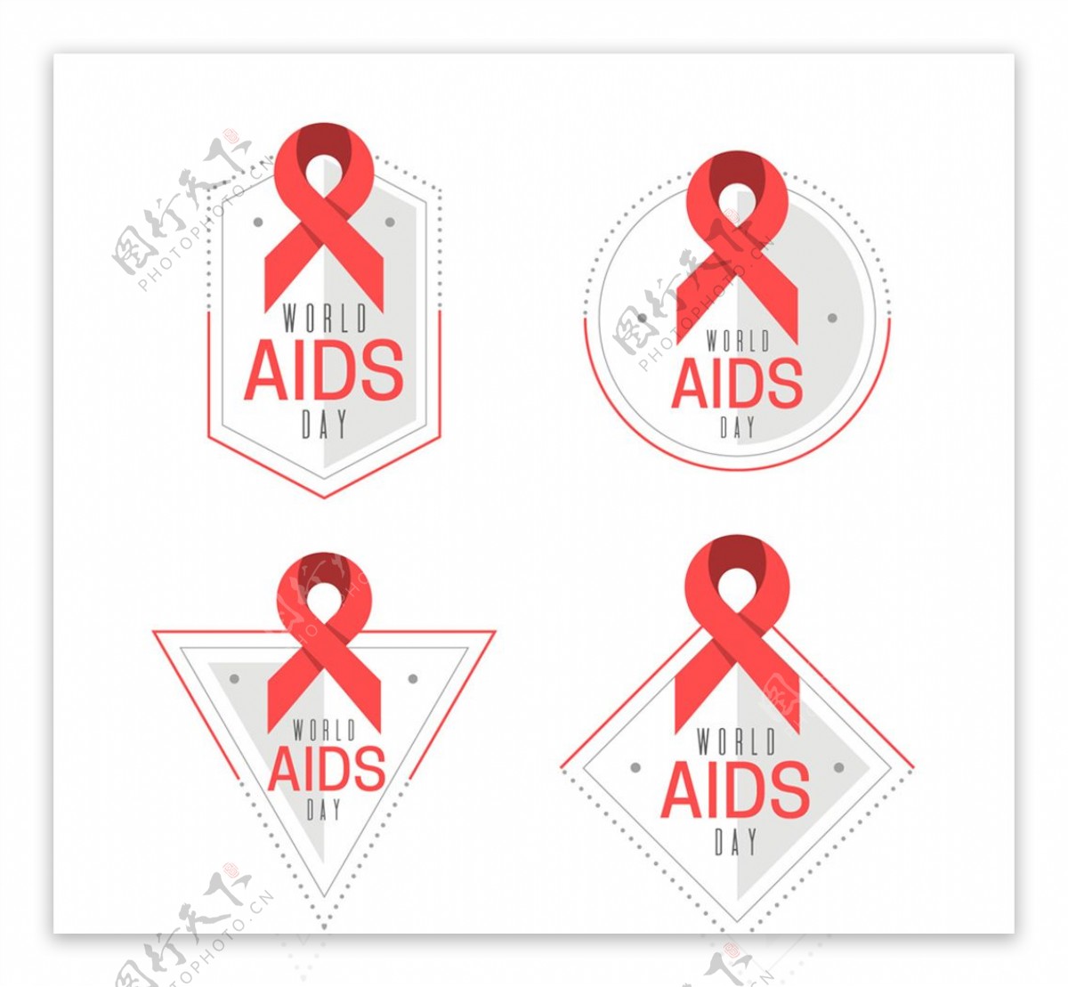 4款创意世界艾滋病日标签