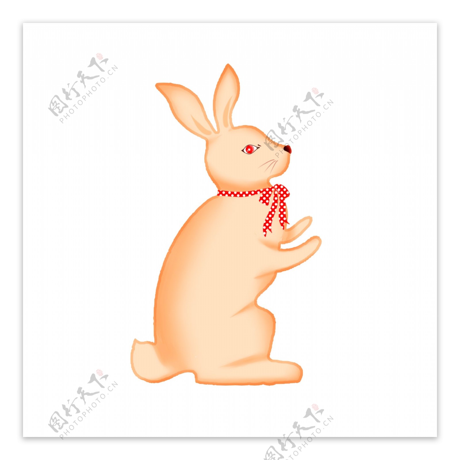 复活节卡通兔子蝴蝶结可爱