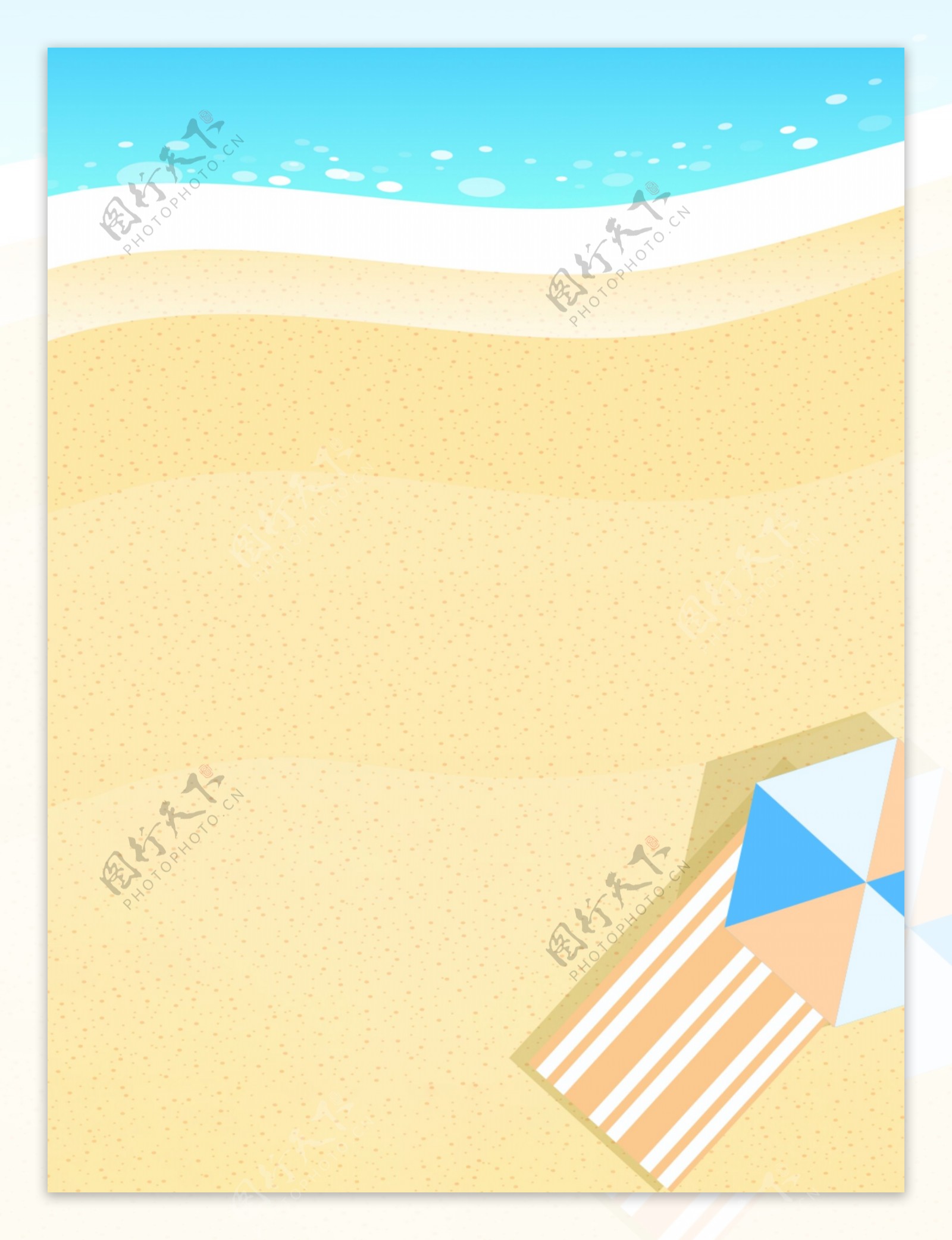 沙滩海边休闲度假夏日背景图
