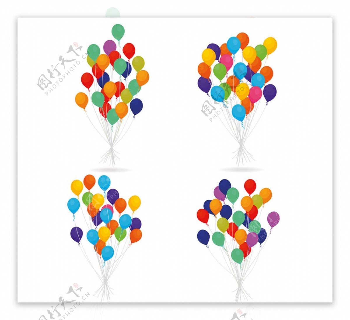 4款彩色气球束设计