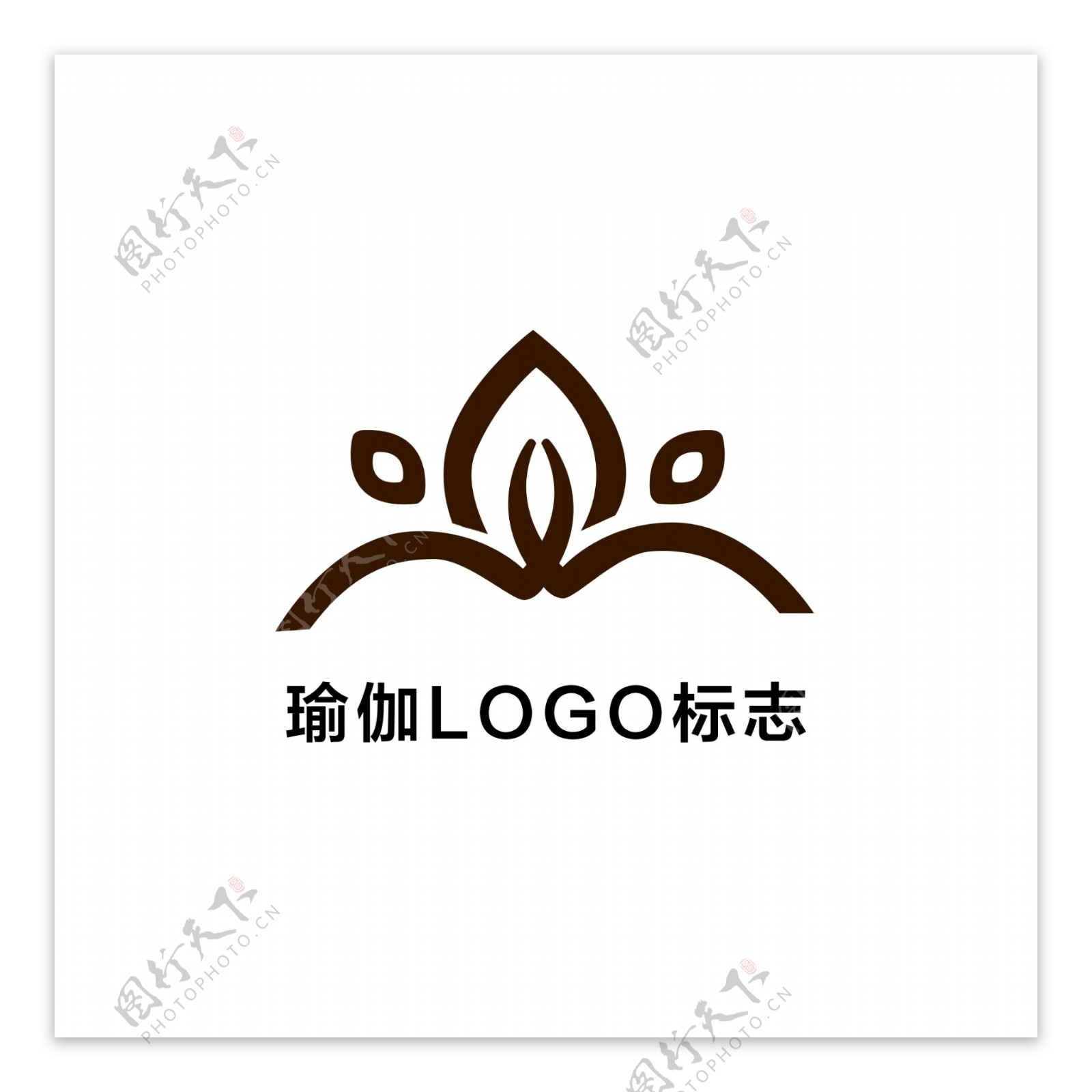 瑜伽会所店铺LOGO模板