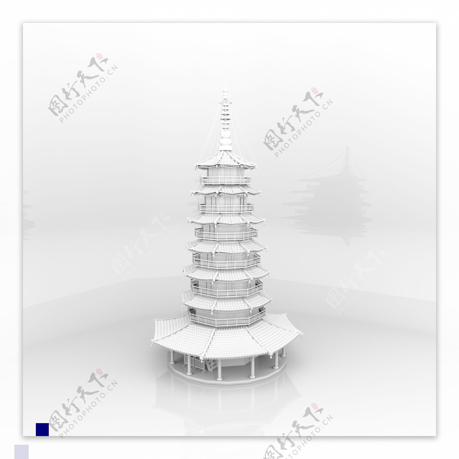中国古典建筑八宝塔楼