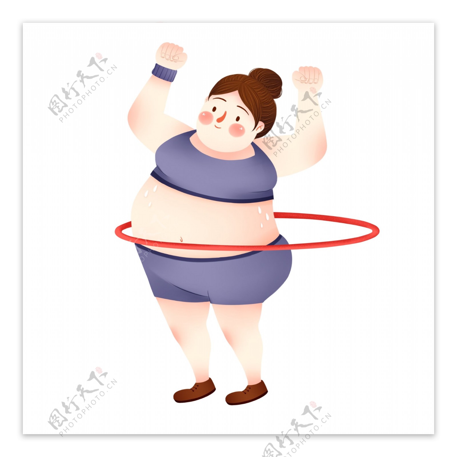 肥胖女子人物健身