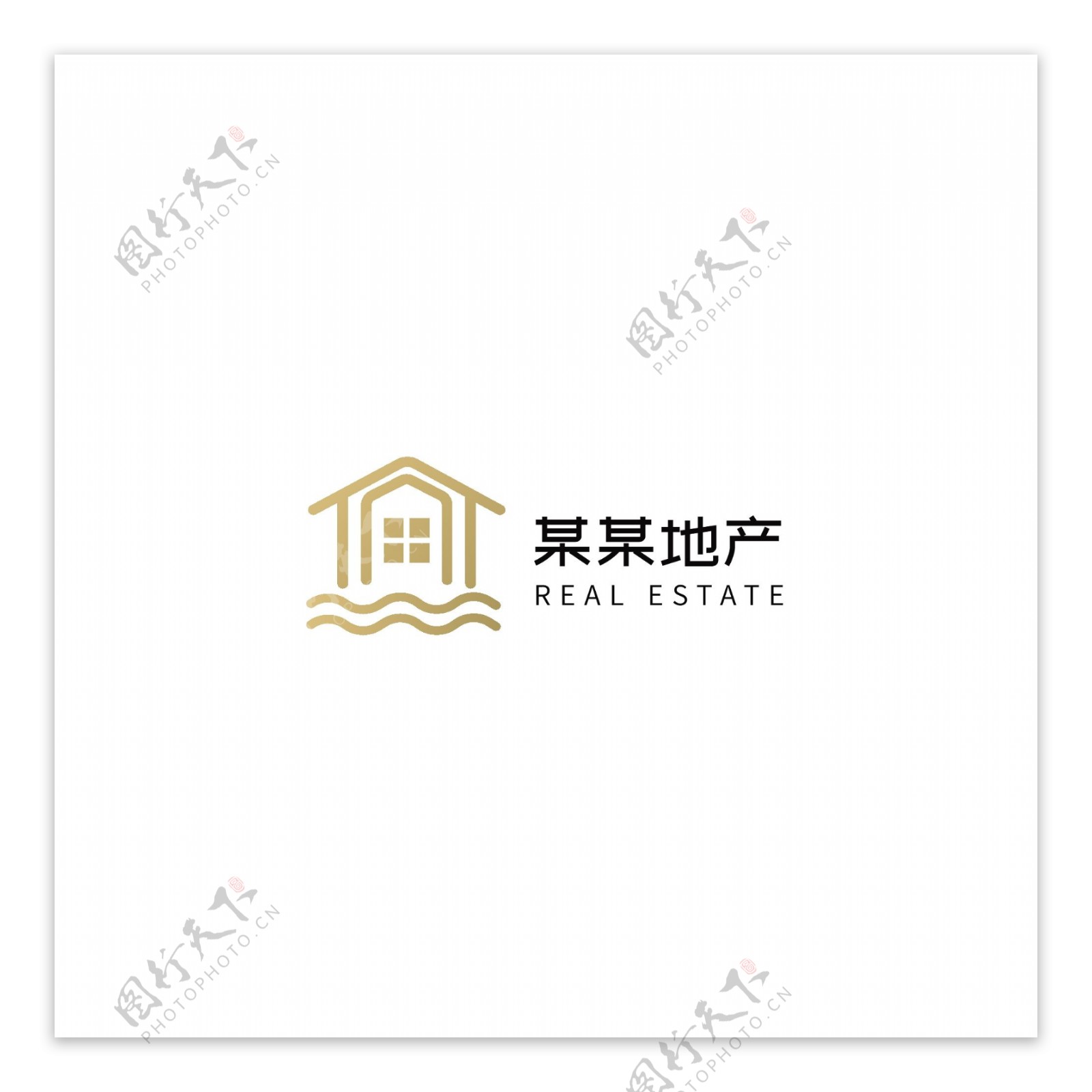金色房地产logo