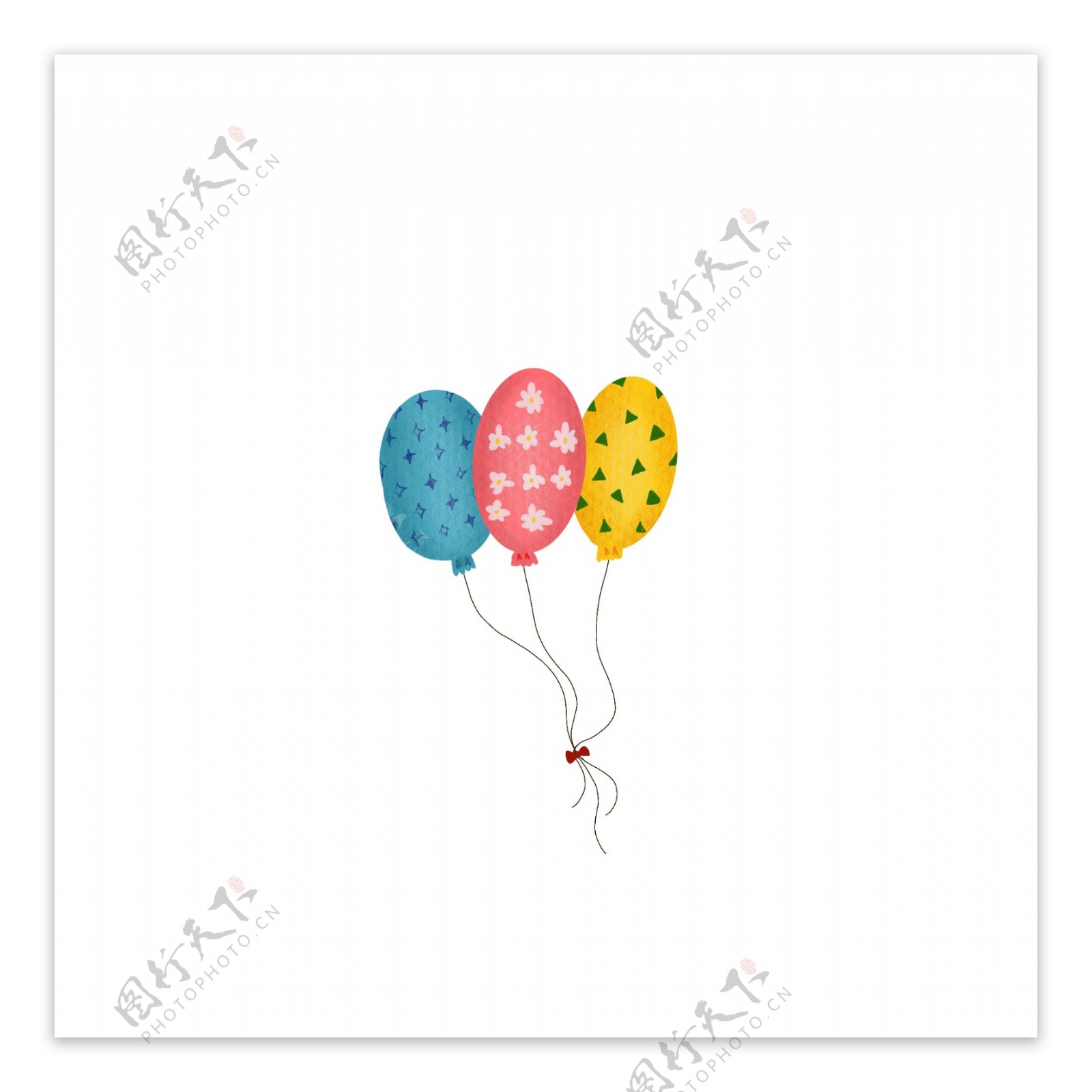 生日可爱气球元素