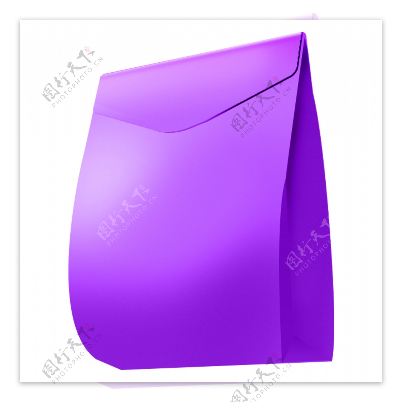 紫色的袋子装饰素材