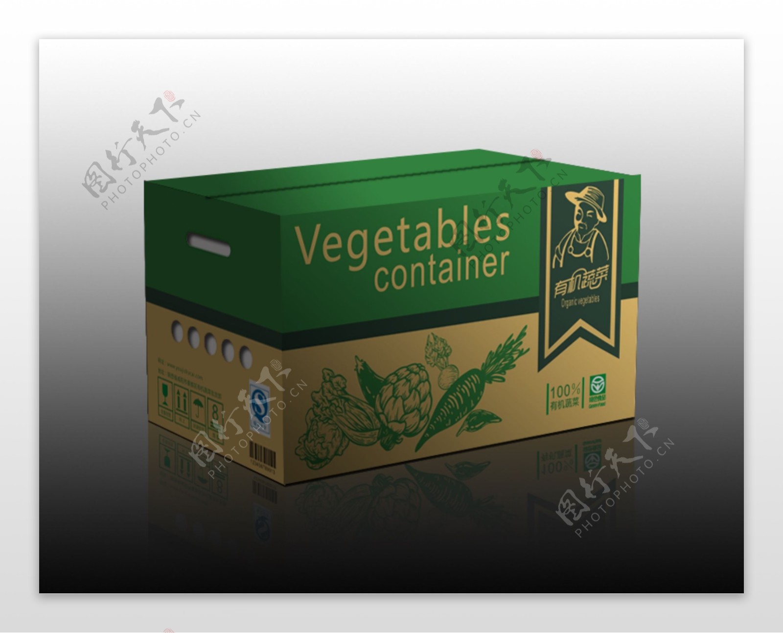 蔬菜包装效果图