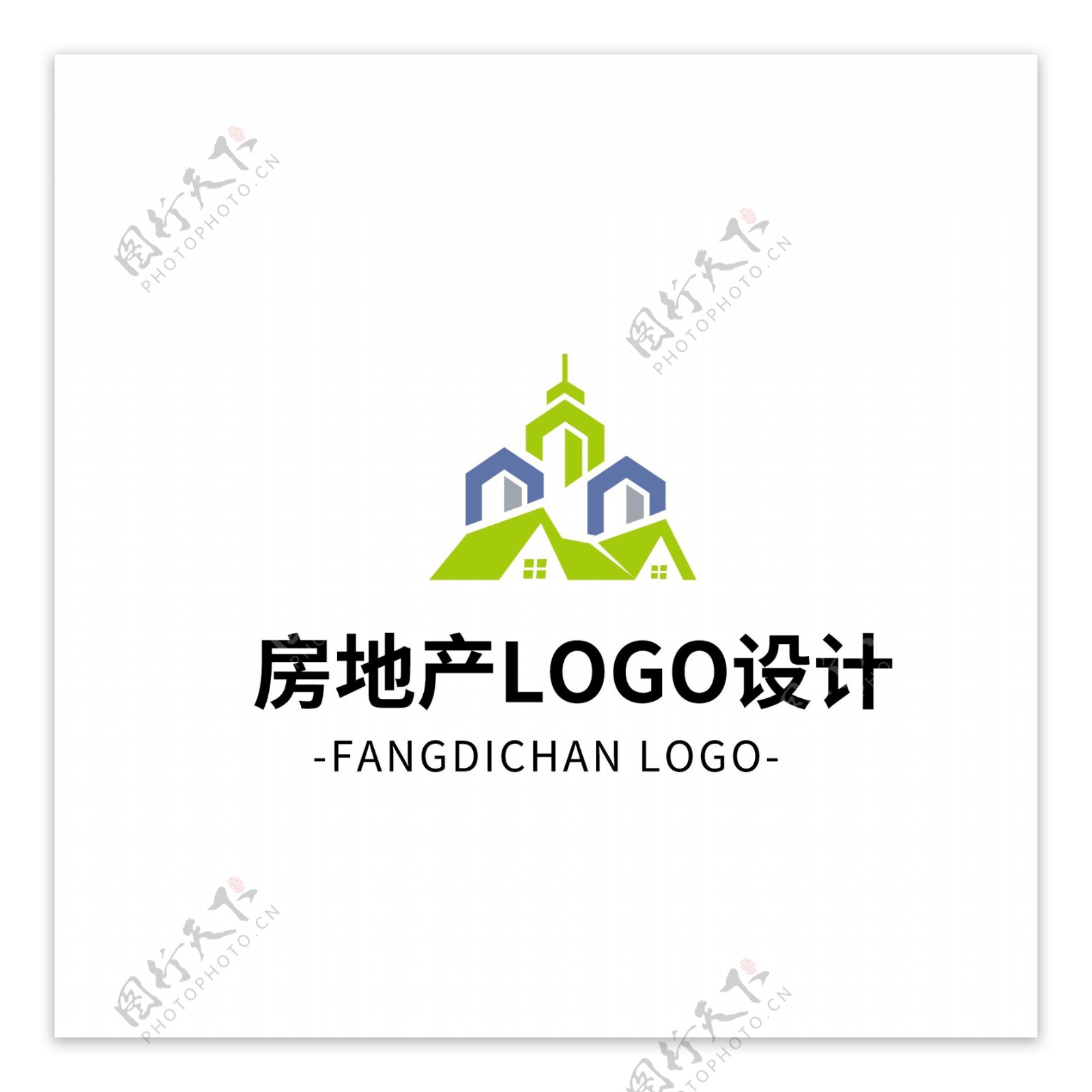 简约大气房地产logo标志设计