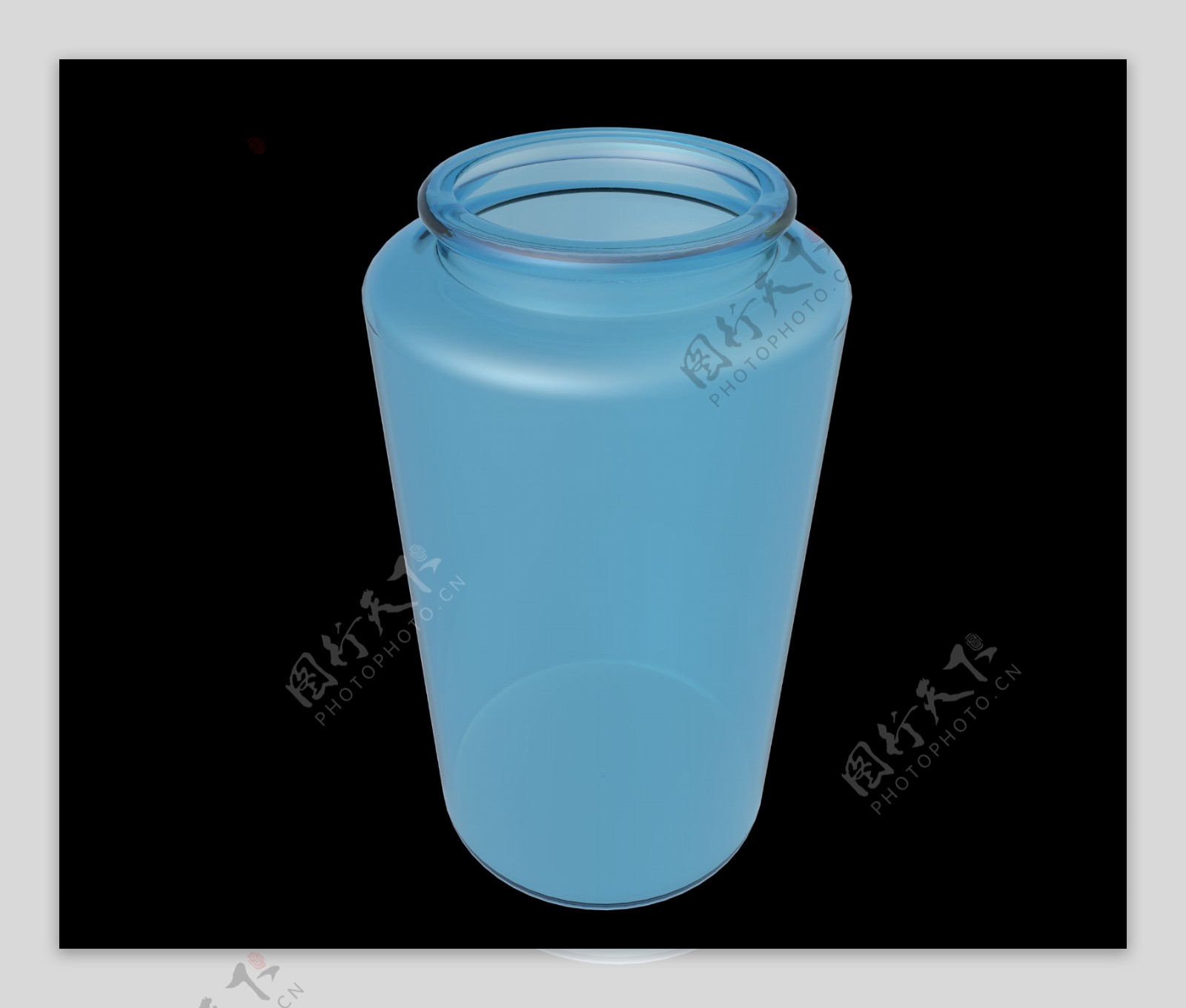 蓝色玻璃瓶子