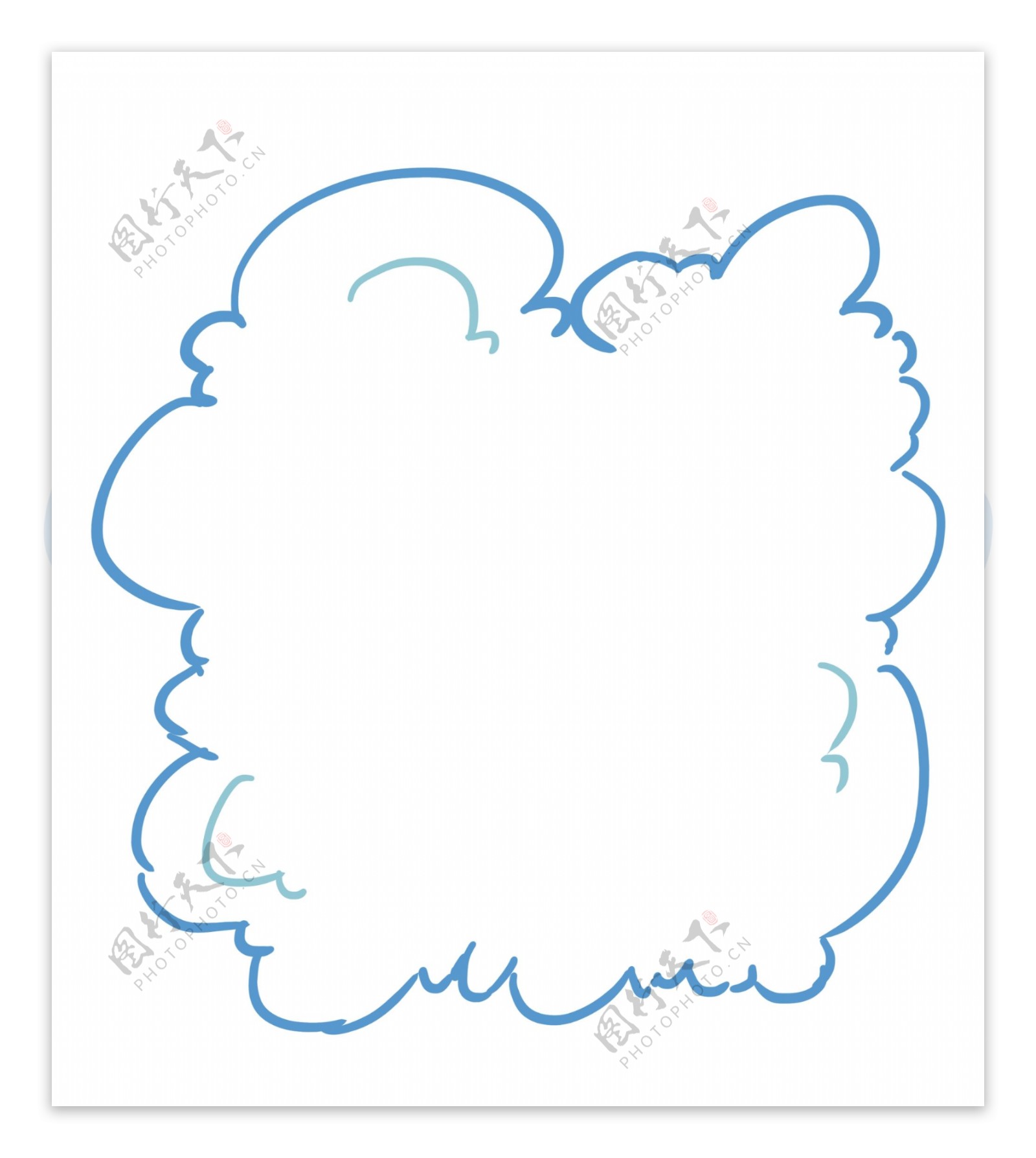 蓝色云朵图案插图