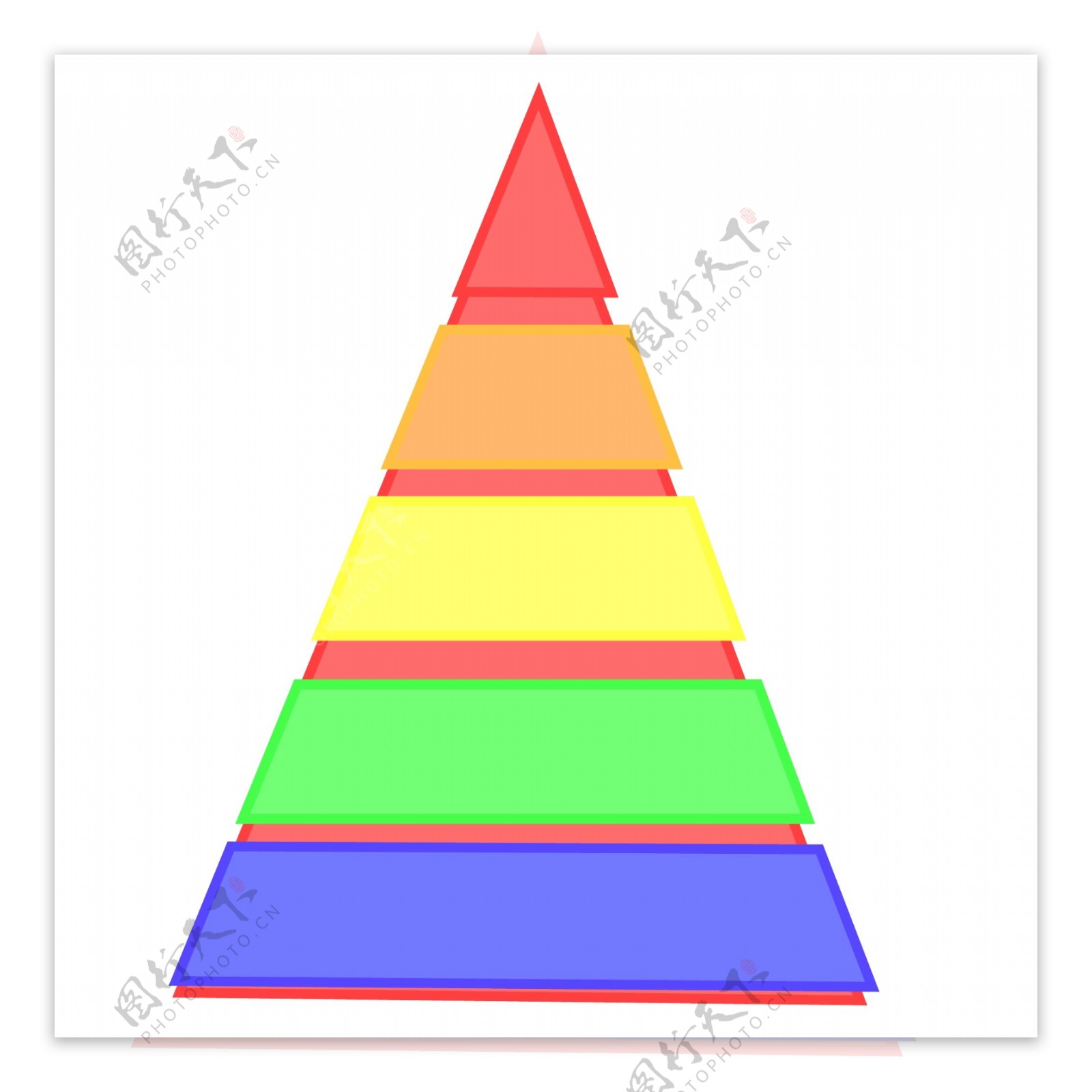 立体三角PPT元素插画