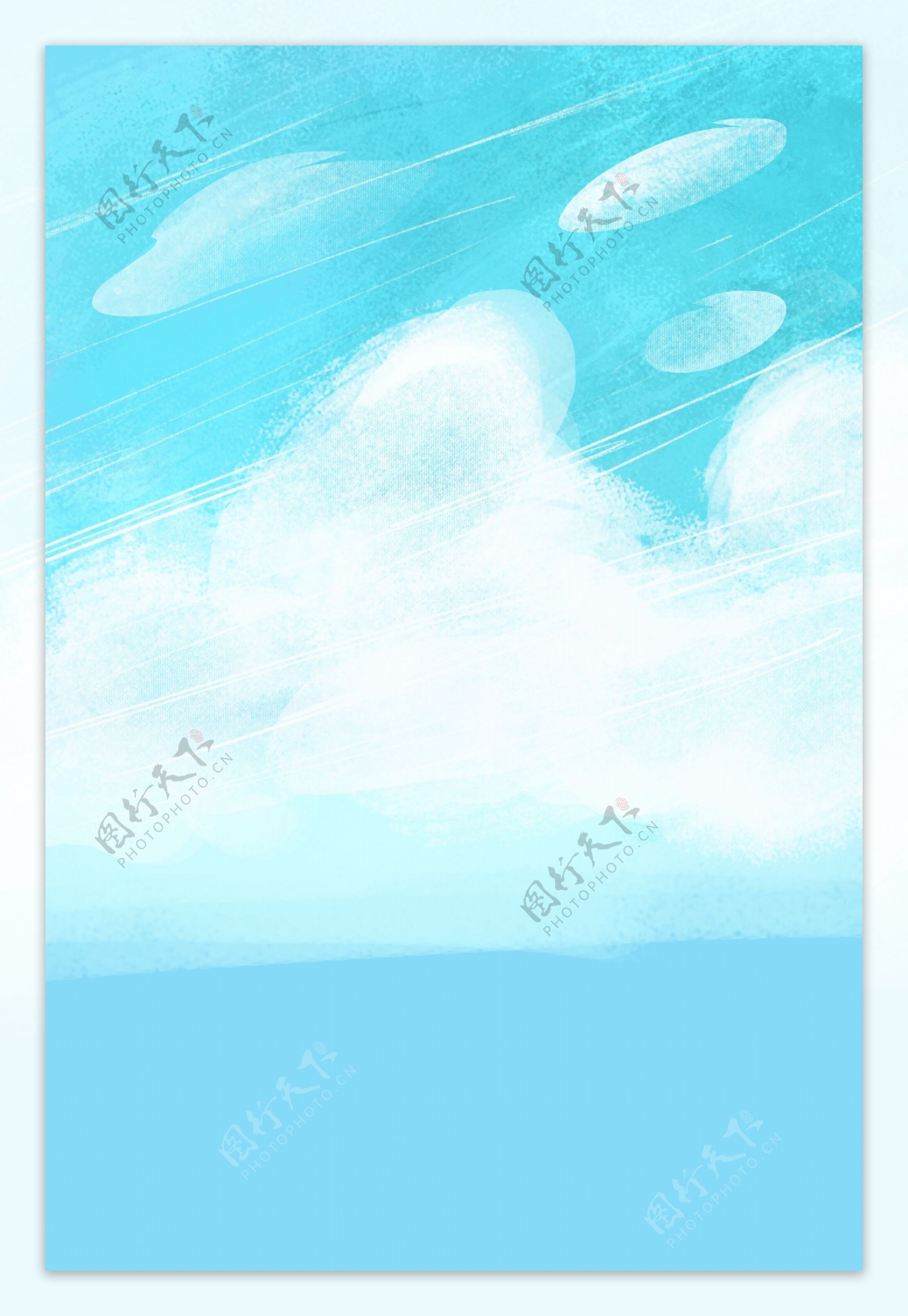 夏天蓝色的天空背景海报