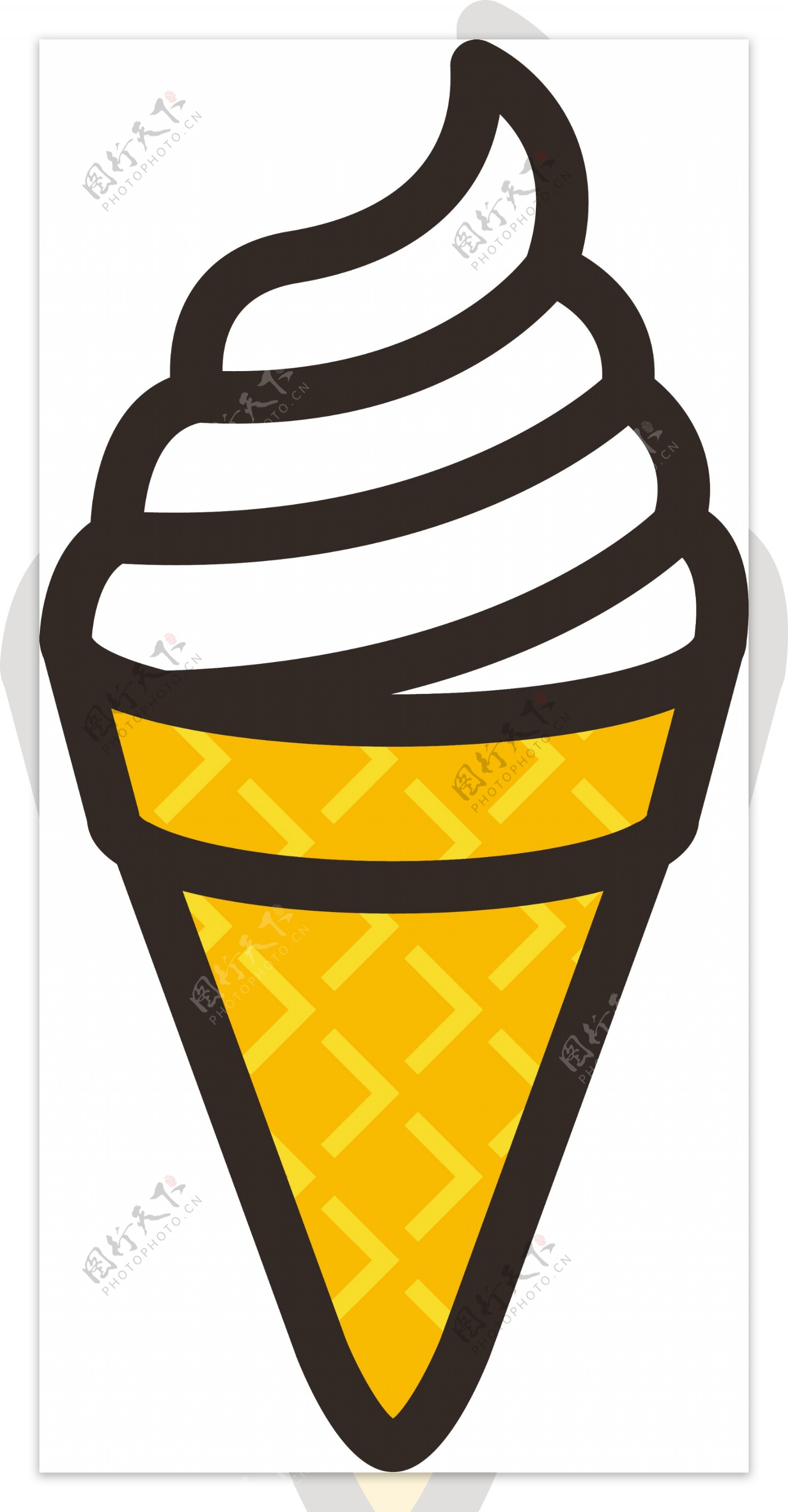 卡通奶油冰淇淋图标