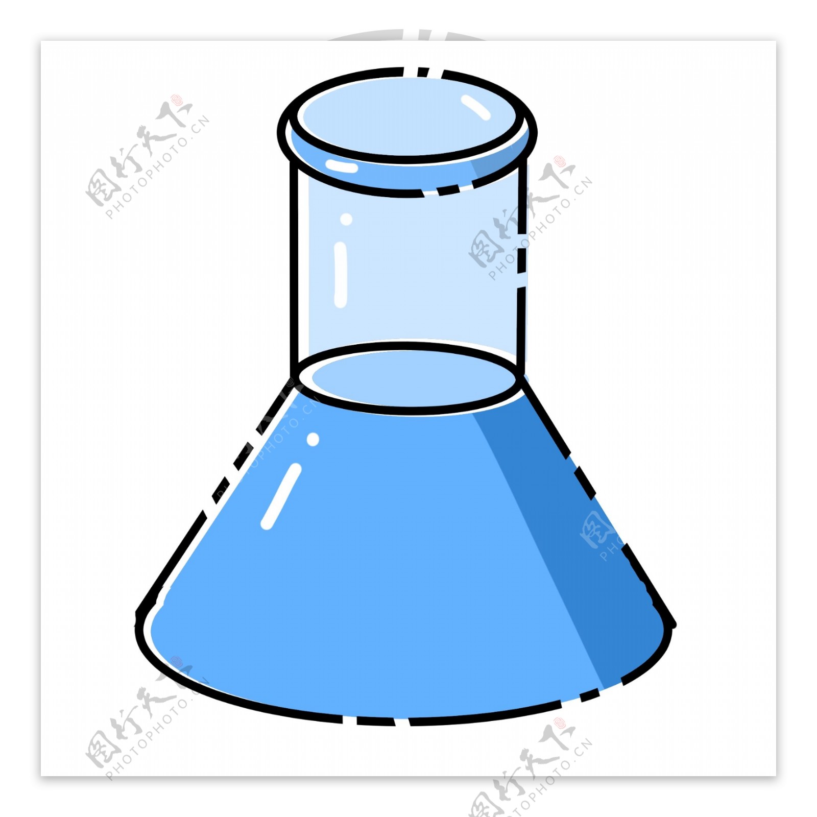 蓝色化学瓶子
