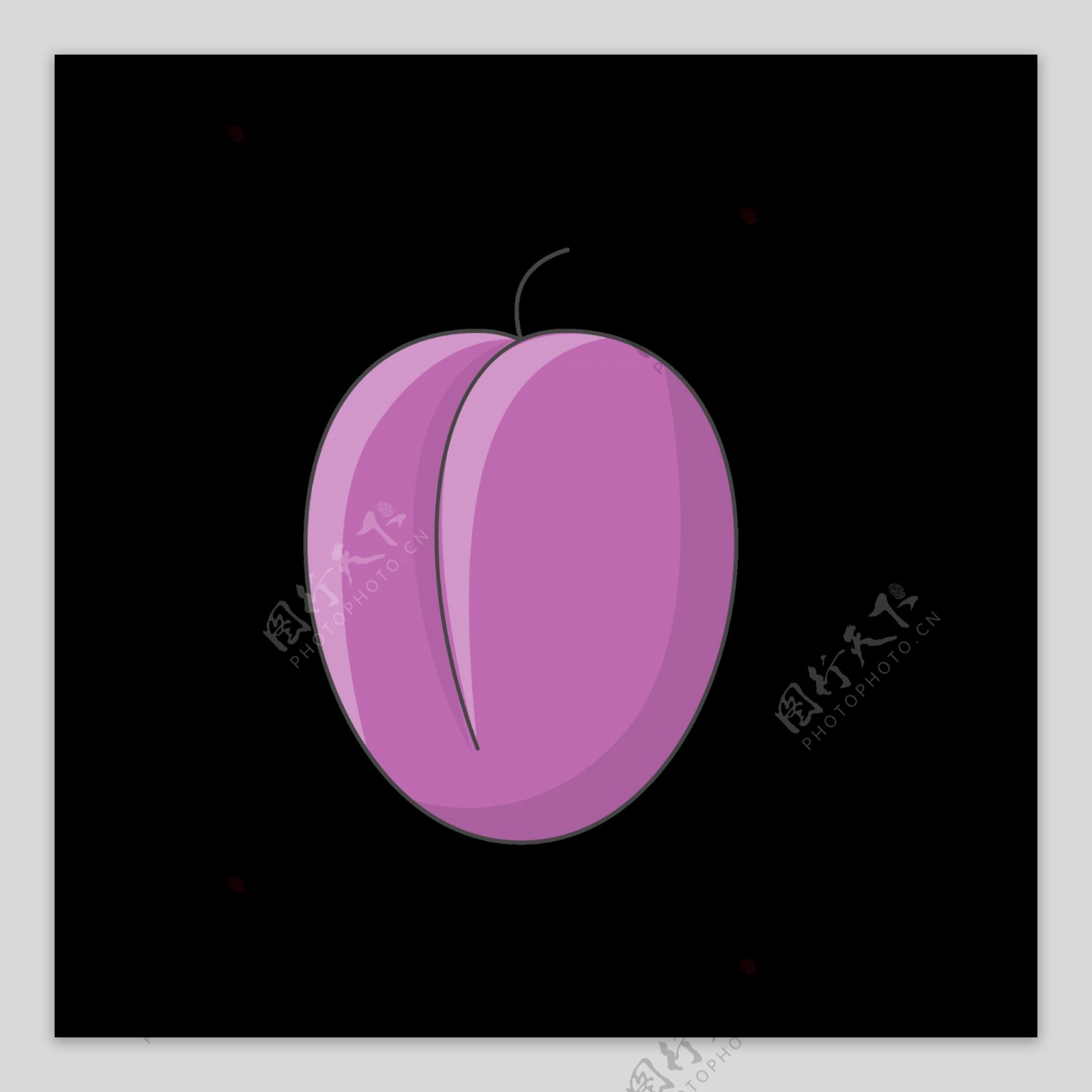 紫色的桃子免抠图