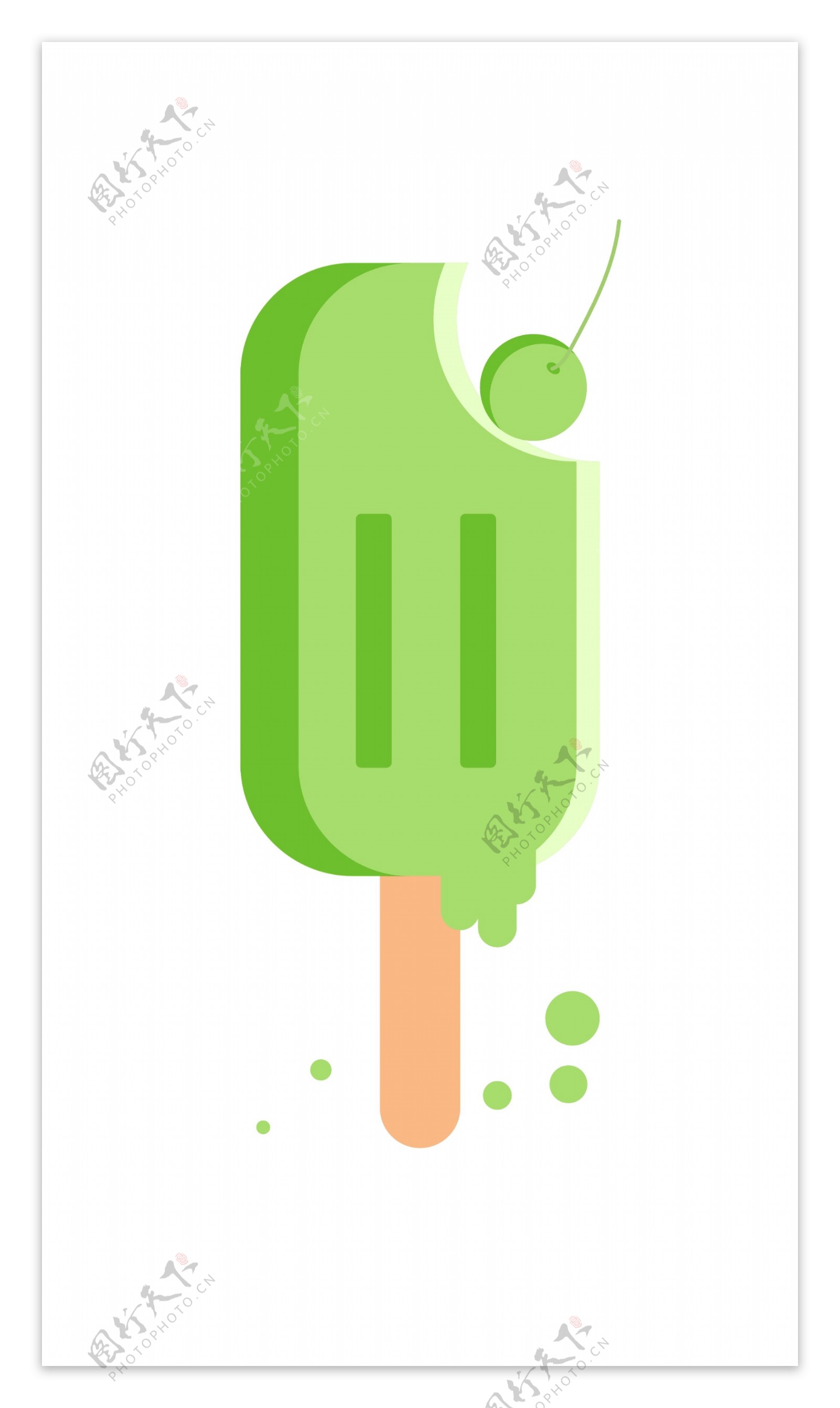 绿色苹果冰淇淋