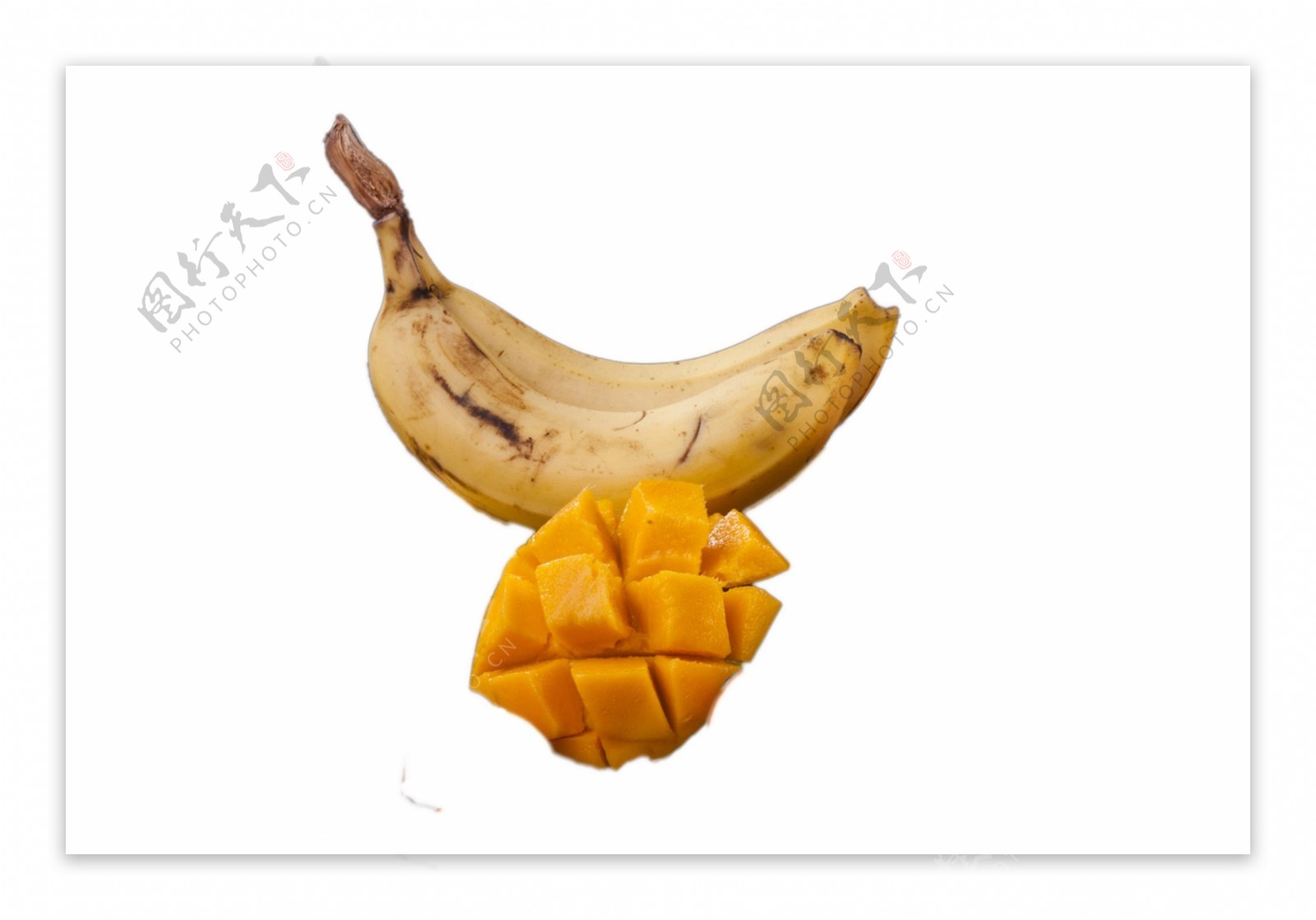 新鲜的香蕉和芒果