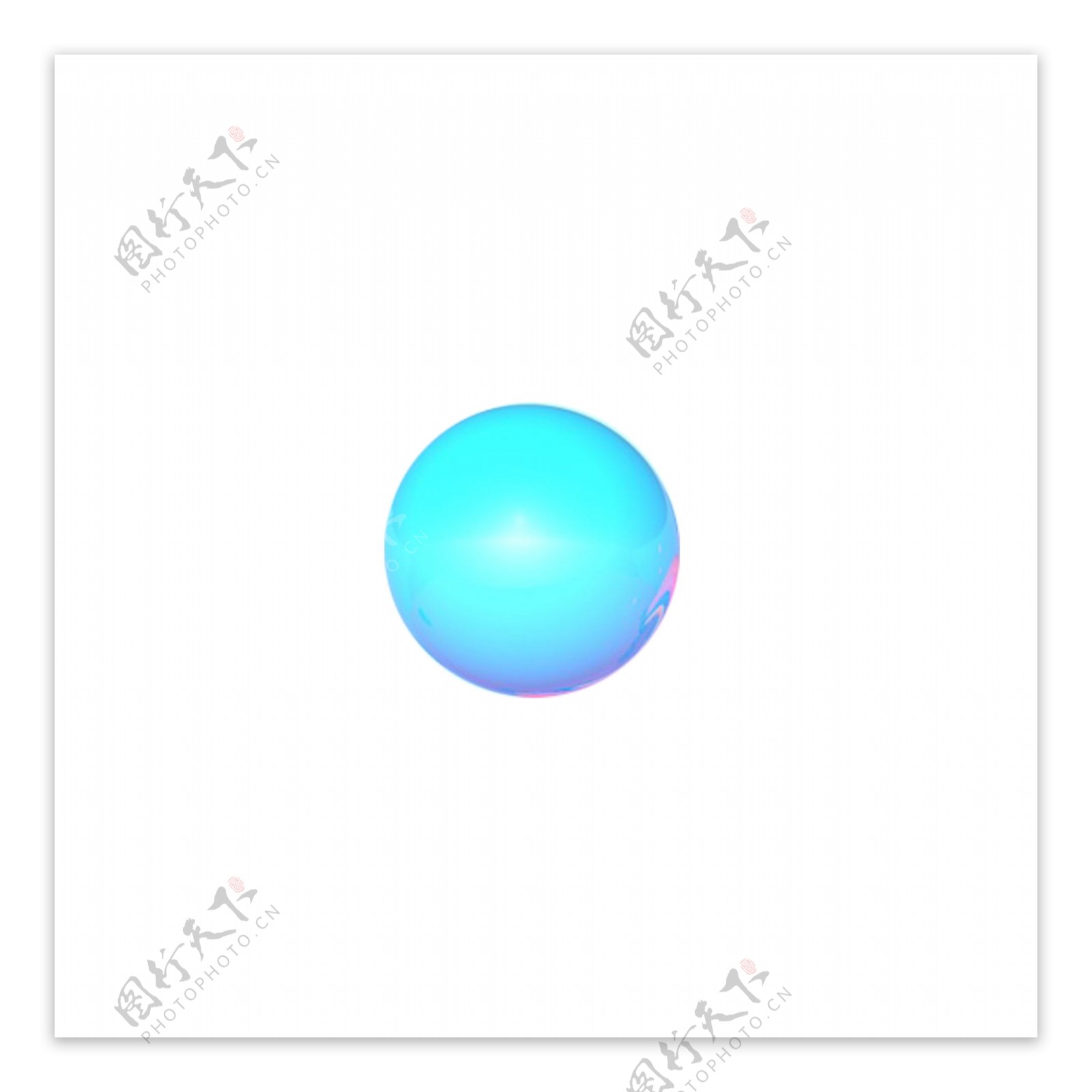 蓝色的圆球免抠图